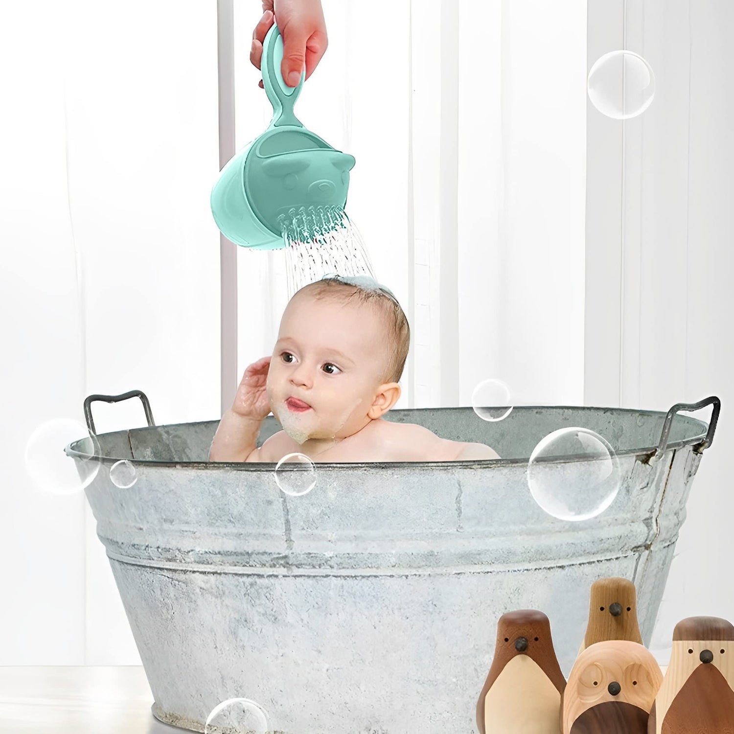 Baby Shampoo Shower Cup – Safe Eye Protection for Kids | Mini Bubbles - Image 3
