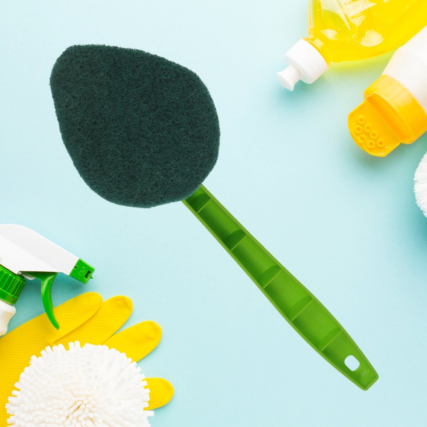 Long Handle Scrubber - Triangular Sponge Pad for Deep Cleaning | Pro Clean - Image 6