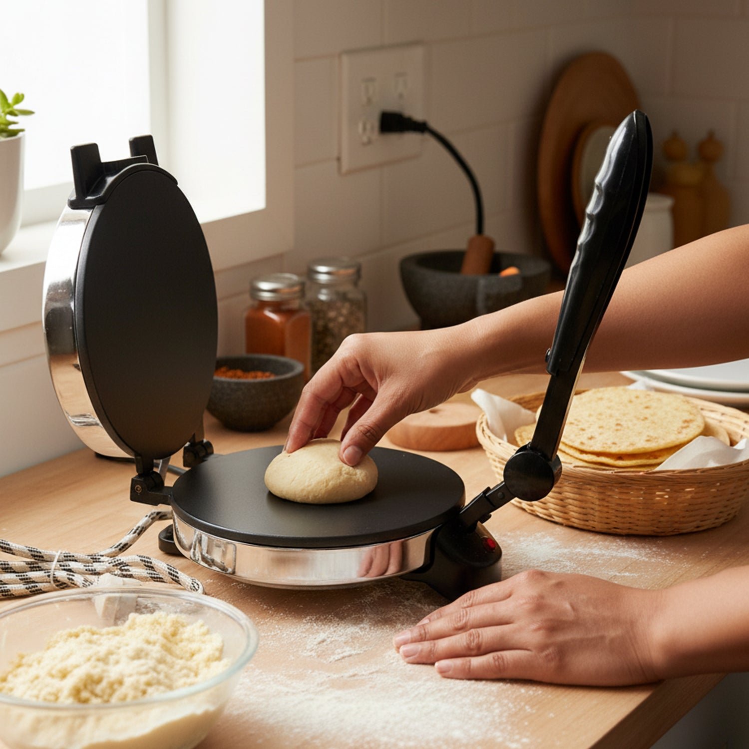 Electric Roti Maker – Stainless Steel Flatbread Cooker for Quick Meals - Image 4