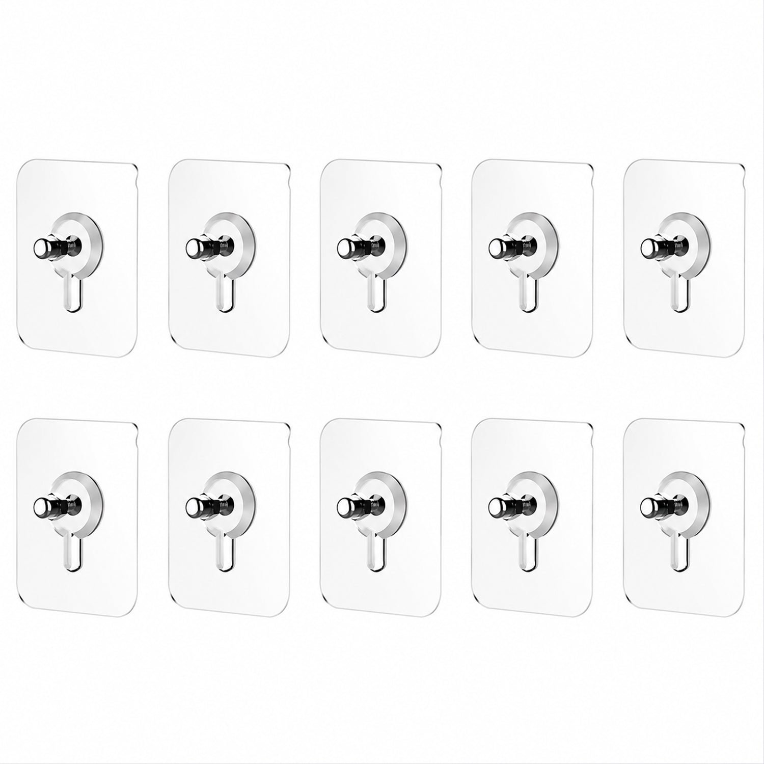 Adhesive Plastic Wall Hooks – Strong Hold & Reusable 10 Pc Set - Image 4