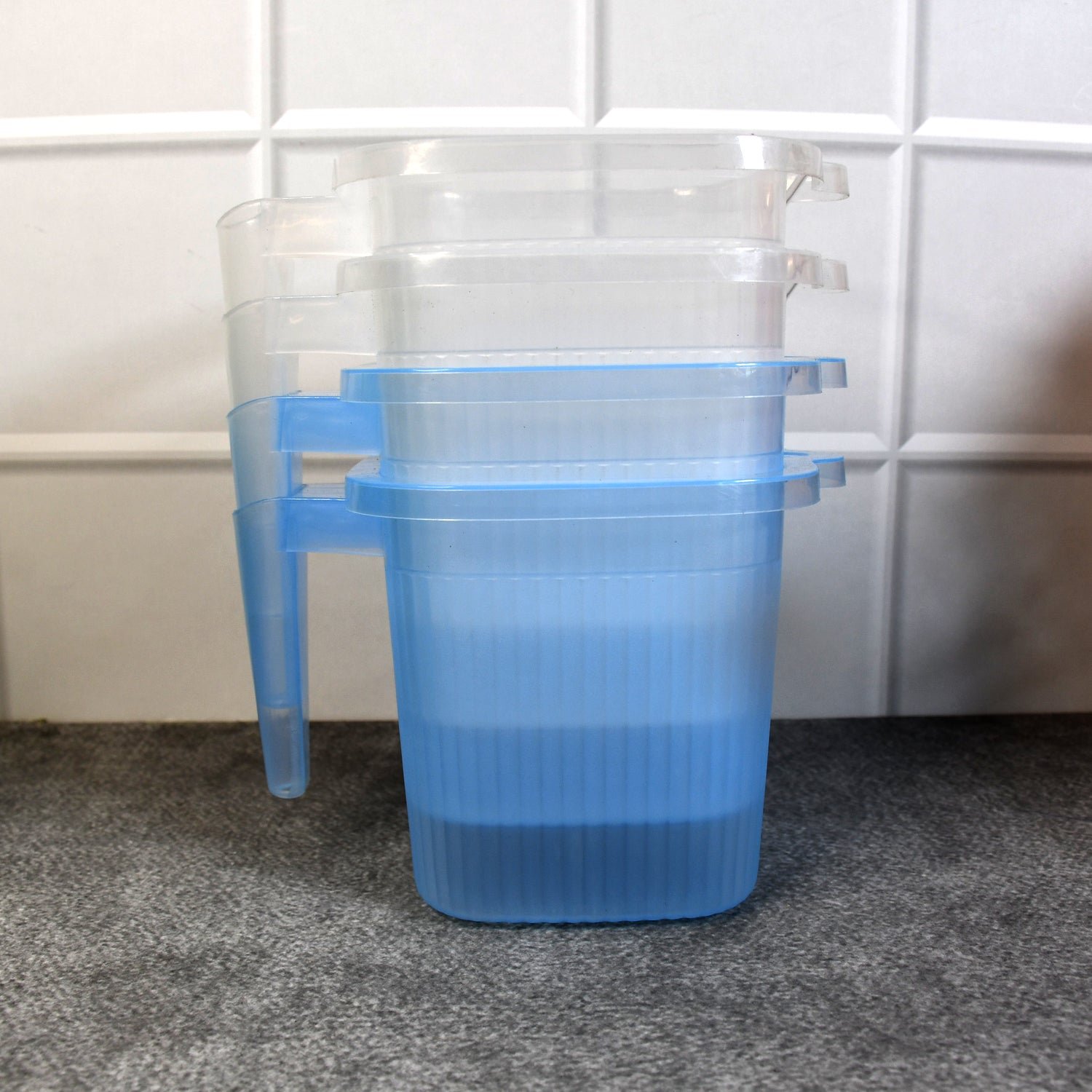 Plastic Bathroom Mugs - Transparent 1000 ML (Set of 4) | Bathora - Image 8