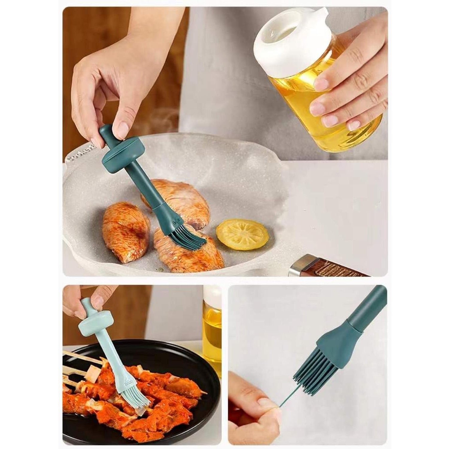 Glass Oil Dispenser with Brush - Borosilicate Kitchen Bottle | Own Hydrate - Image 9