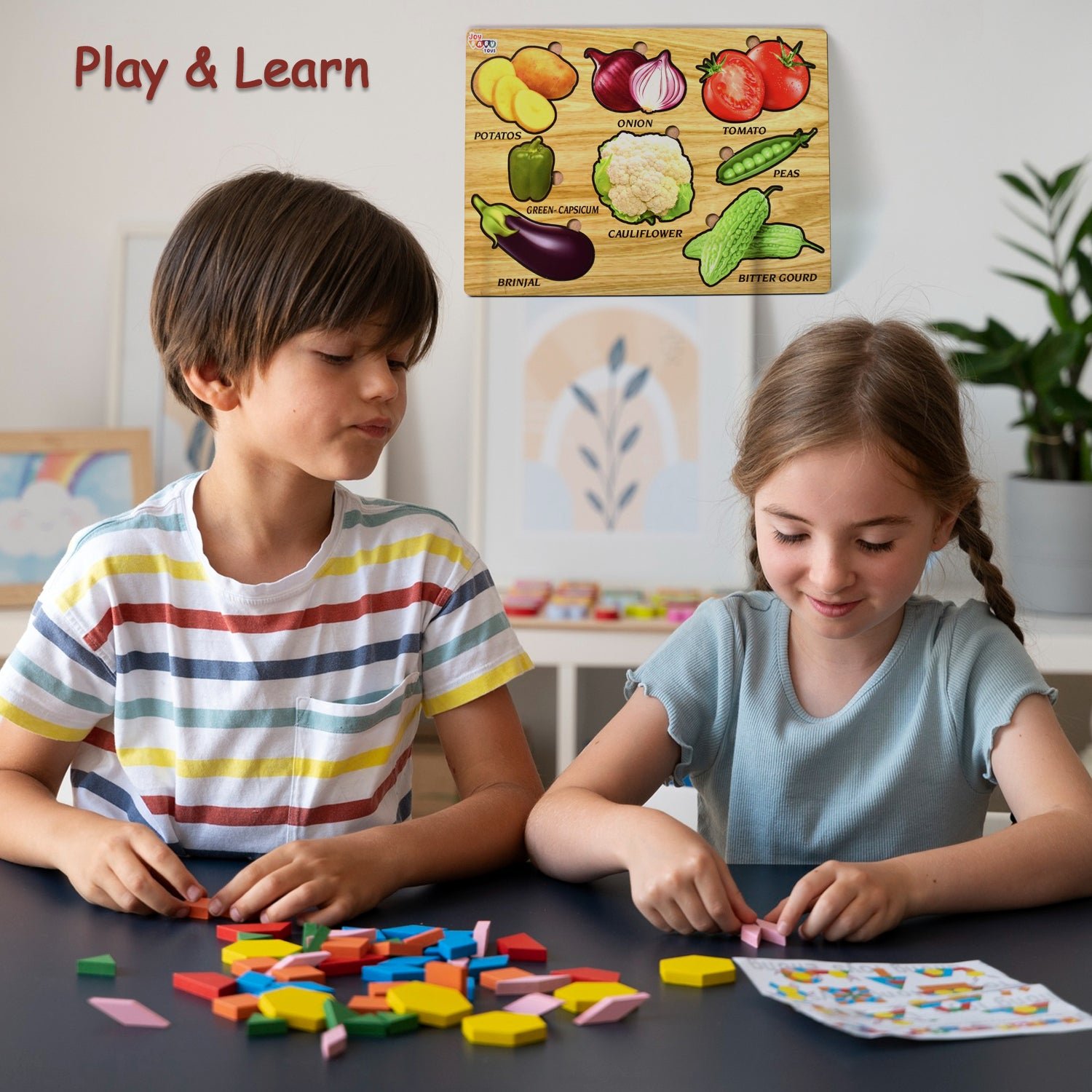 Wooden Vegetable Puzzle - Educational Toy for Toddlers | Inventive Play - Image 4