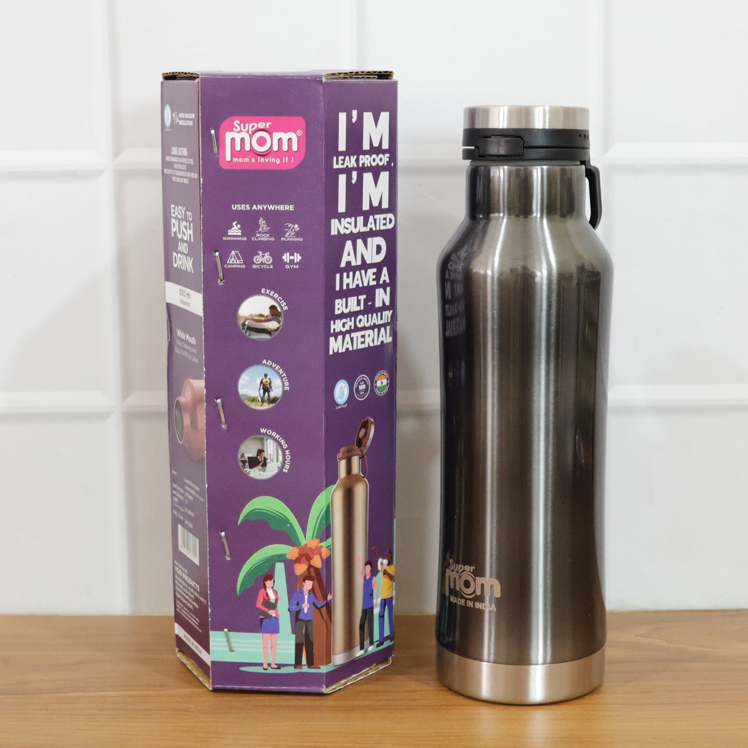Insulated Hydro Water Bottle 500ml – Stainless Steel Vacuum Flask - Image 7