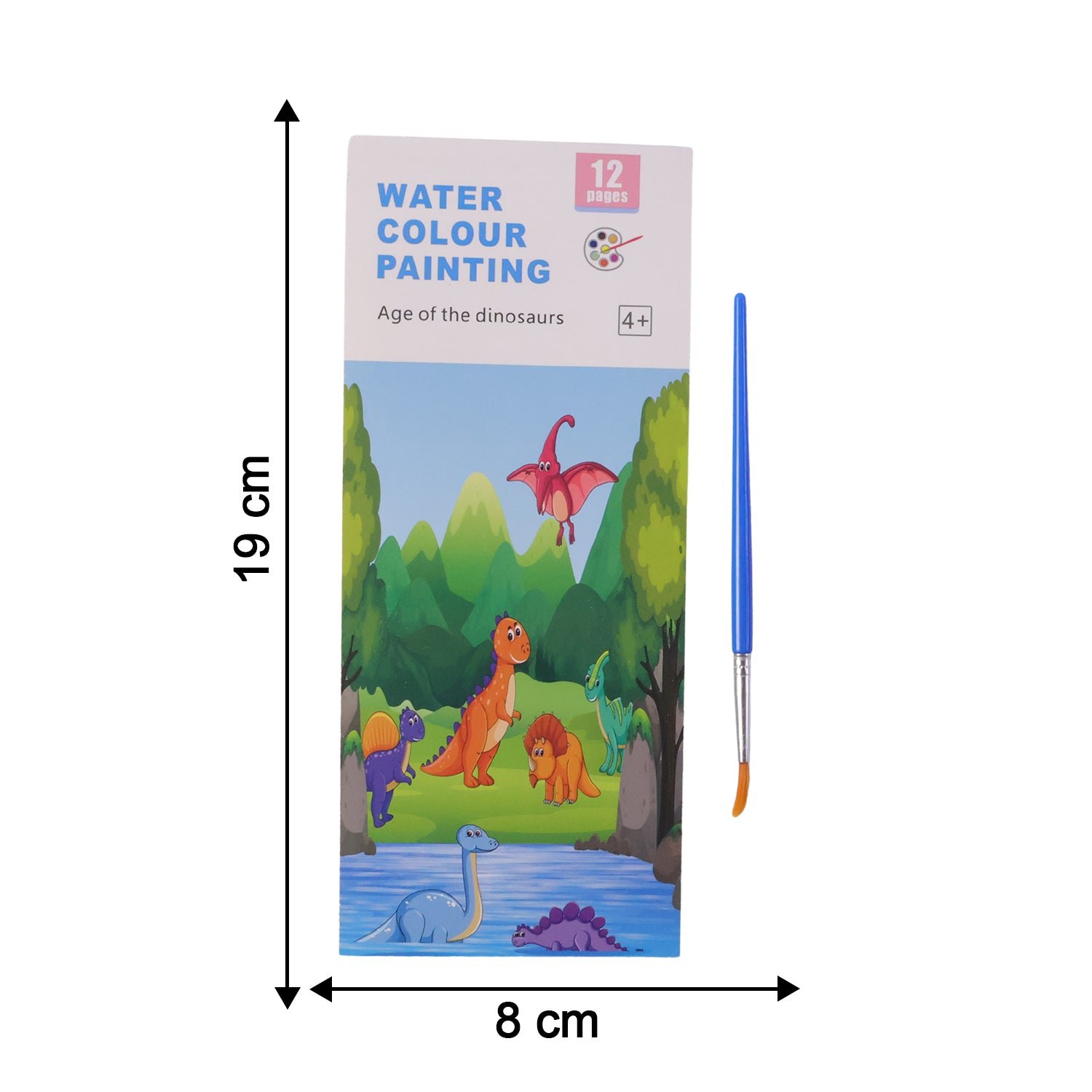Kids Watercolour Painting Book – Dinosaur Theme & Brushes for Creativity - Image 6
