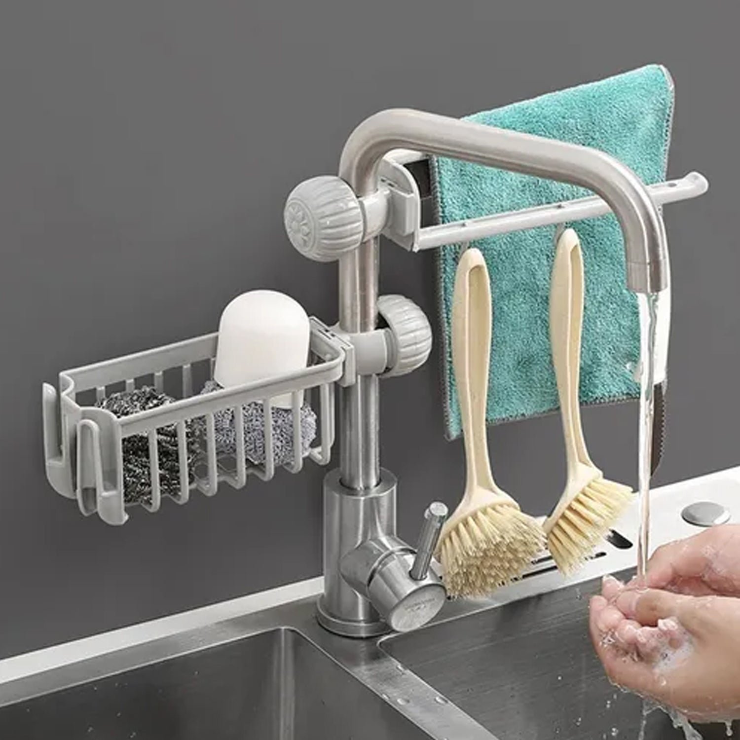 Sink Faucet Towel Holder – Adjustable Space-Saving Organizer - Image 4