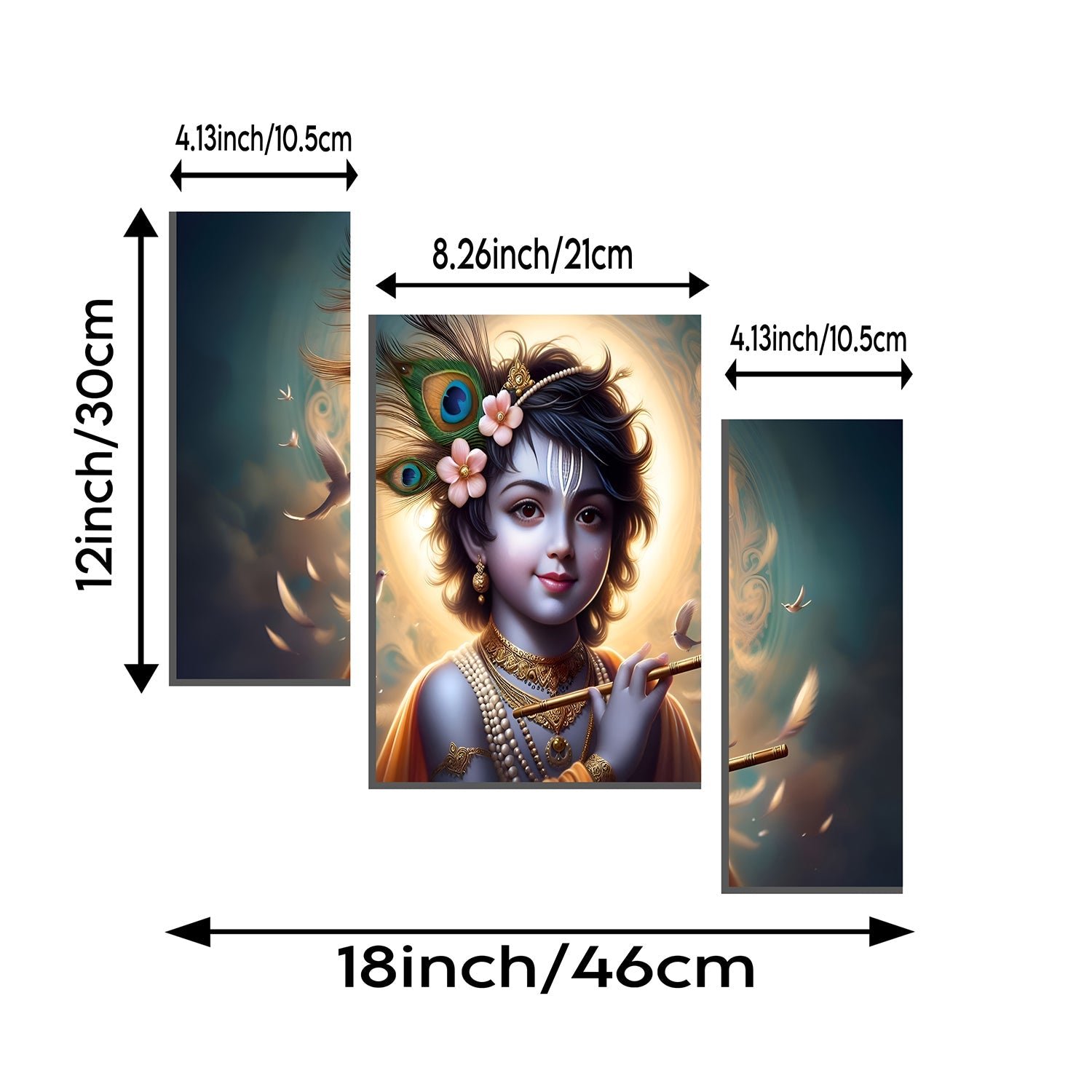 Krishna Flute Wall Art – Vibrant & Sacred Home Decor - Image 6