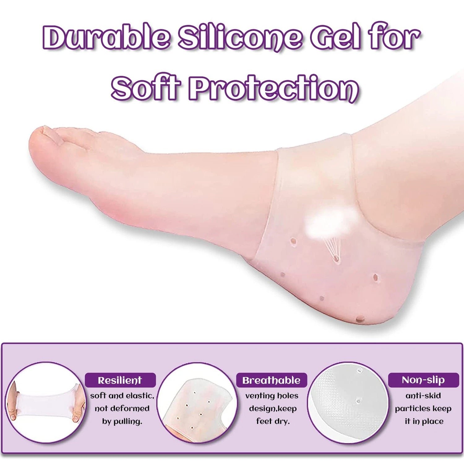 Kid Silicone Heel Protectors – Soft Gel Cushions for Heel Care - Image 5