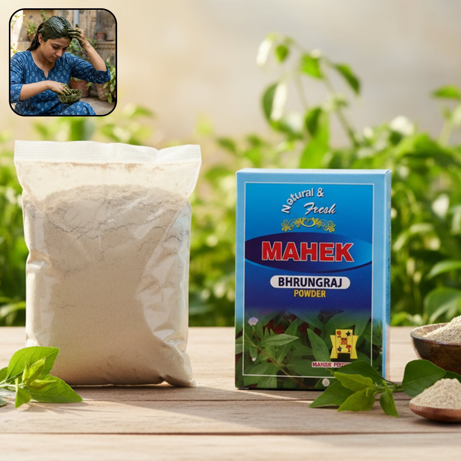 Bhringraj Powder – Natural Herbal Hair Care Powder 80 gm - Image 3