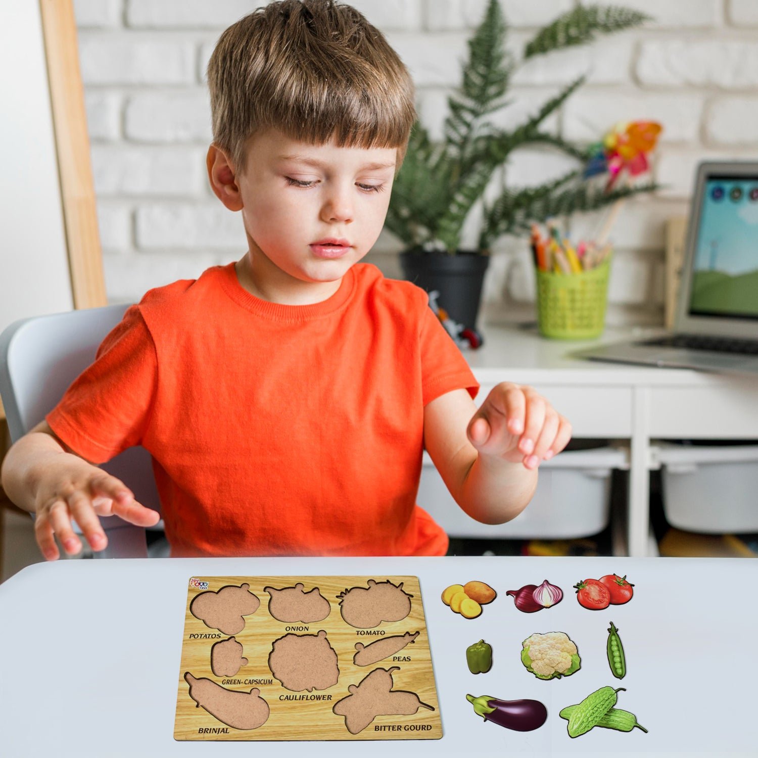 Wooden Vegetable Puzzle - Educational Toy for Toddlers | Inventive Play - Image 6