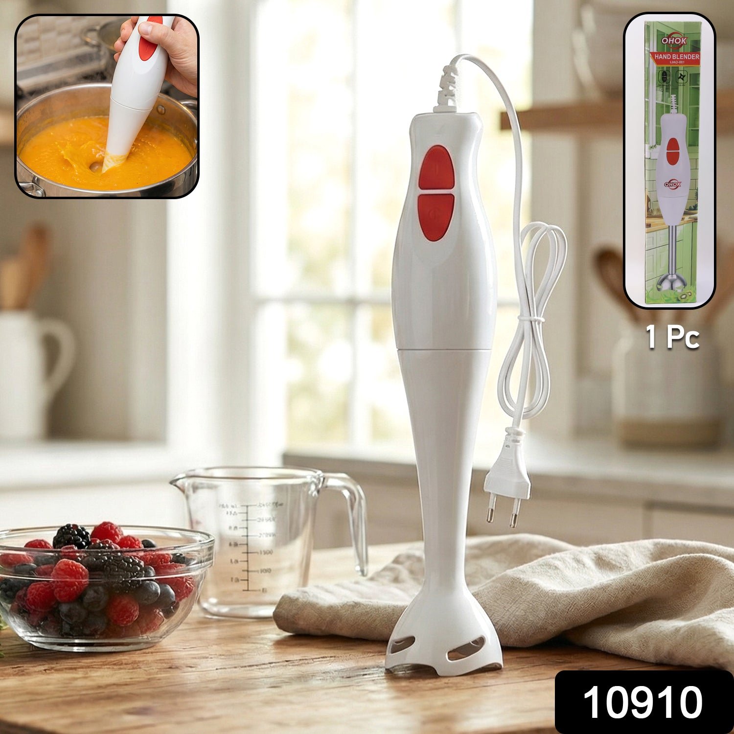 Electric Hand Blender Stick – Stainless Steel Blades & Powerful Motor - Image 2