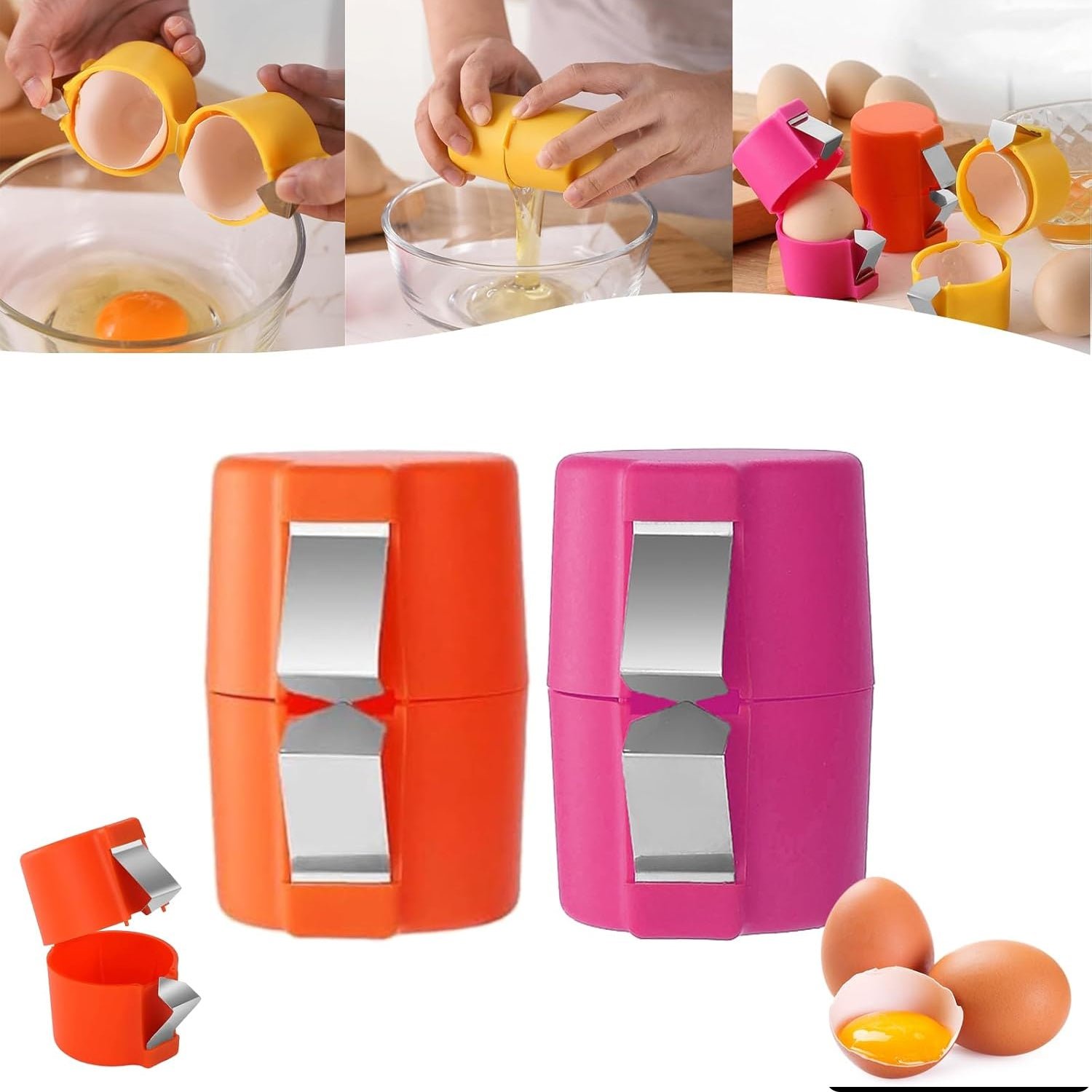 Egg Shell Opener - Handheld Egg Cracker Tool for Raw Eggs | Quickslice - Image 8
