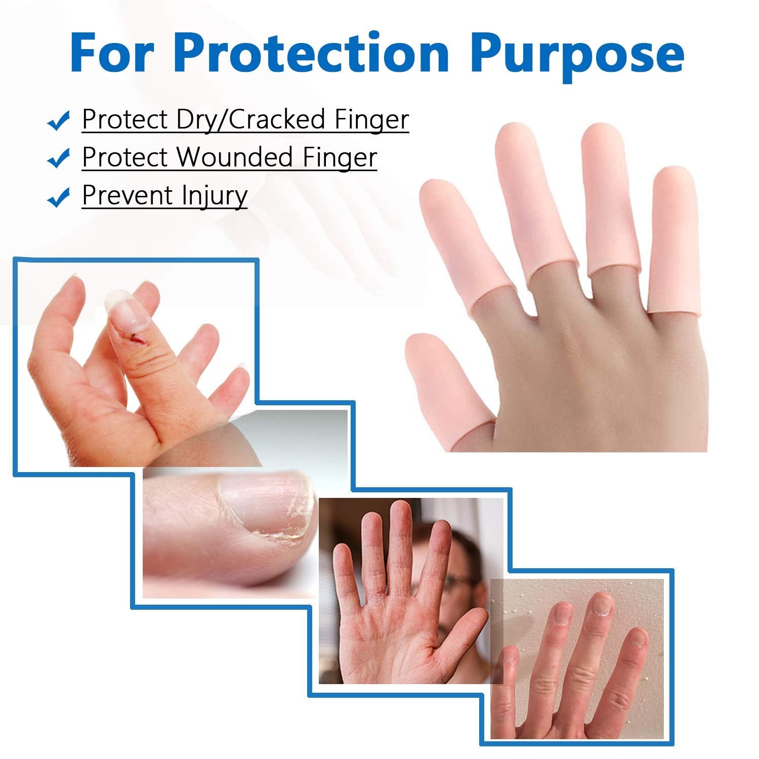 Silicone Finger Protectors – Pain Relief & Protection (5 Pc) | PureBeard - Image 3