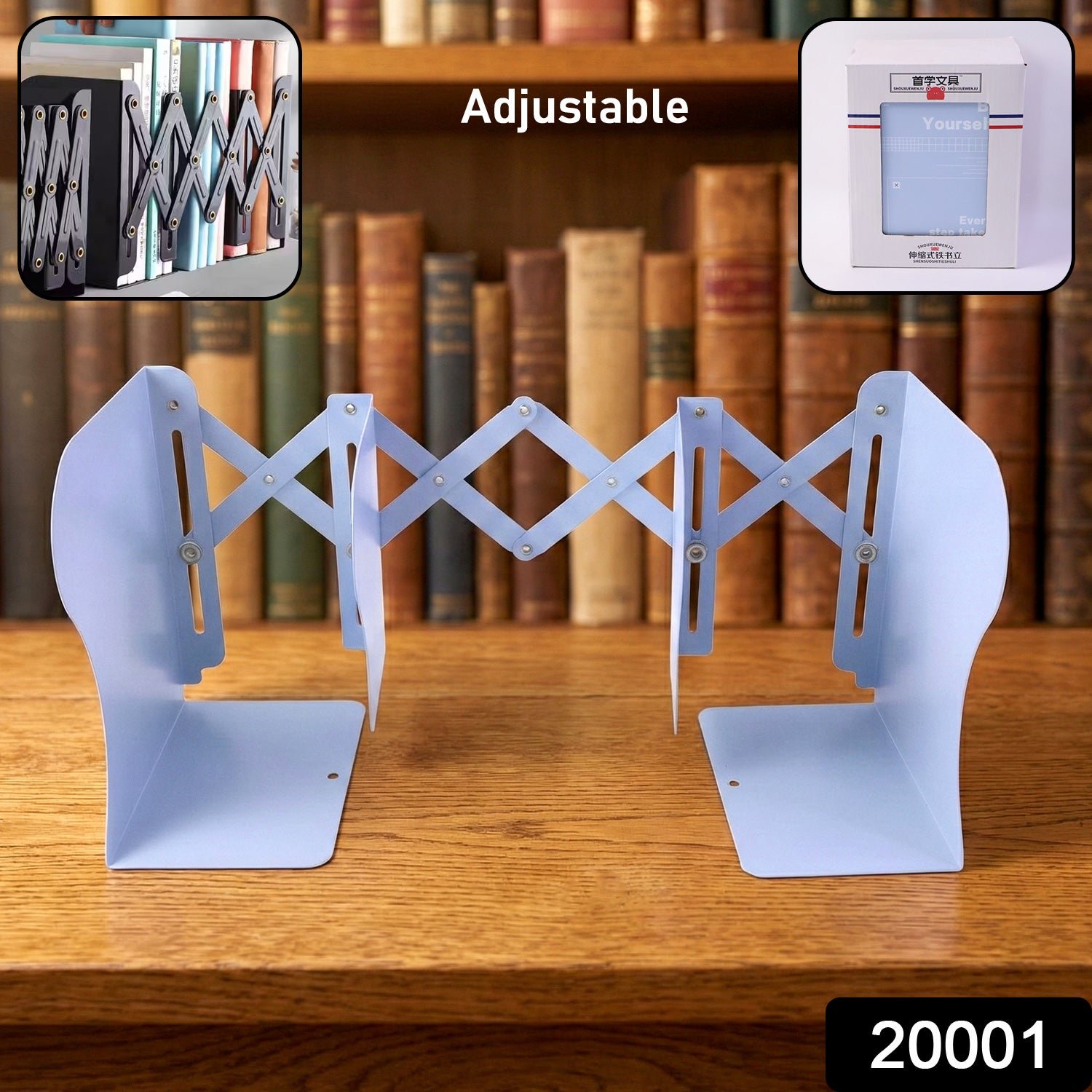 Adjustable Book Organizer Stand – Expandable, Space-Saving Design - Image 2
