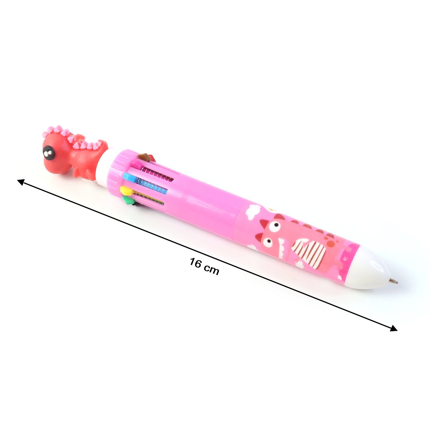 10-in-1 Multicolor Ball Pen – Smooth Writing with Cute Character Design - Image 4