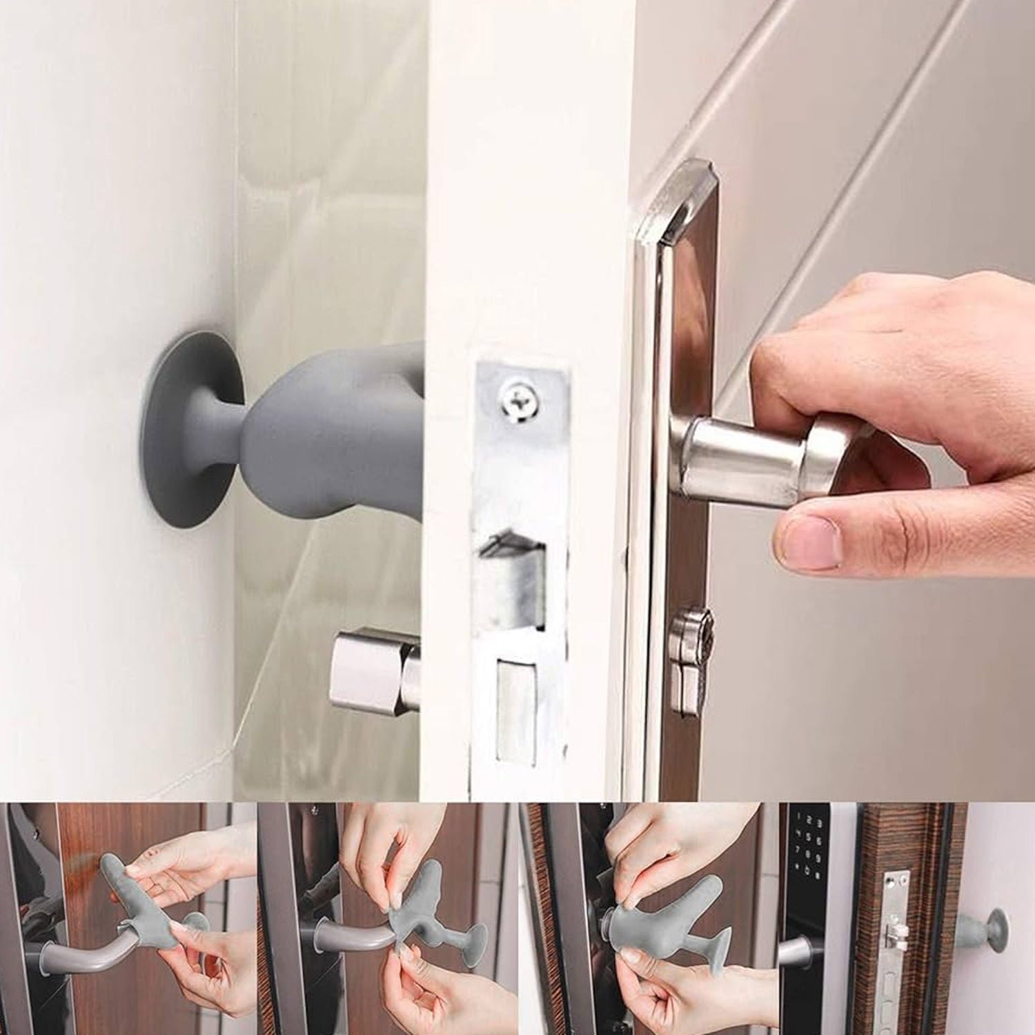 Silicone Door Handle Cover - Quiet & Anti-Static Protection | Safelix - Image 3