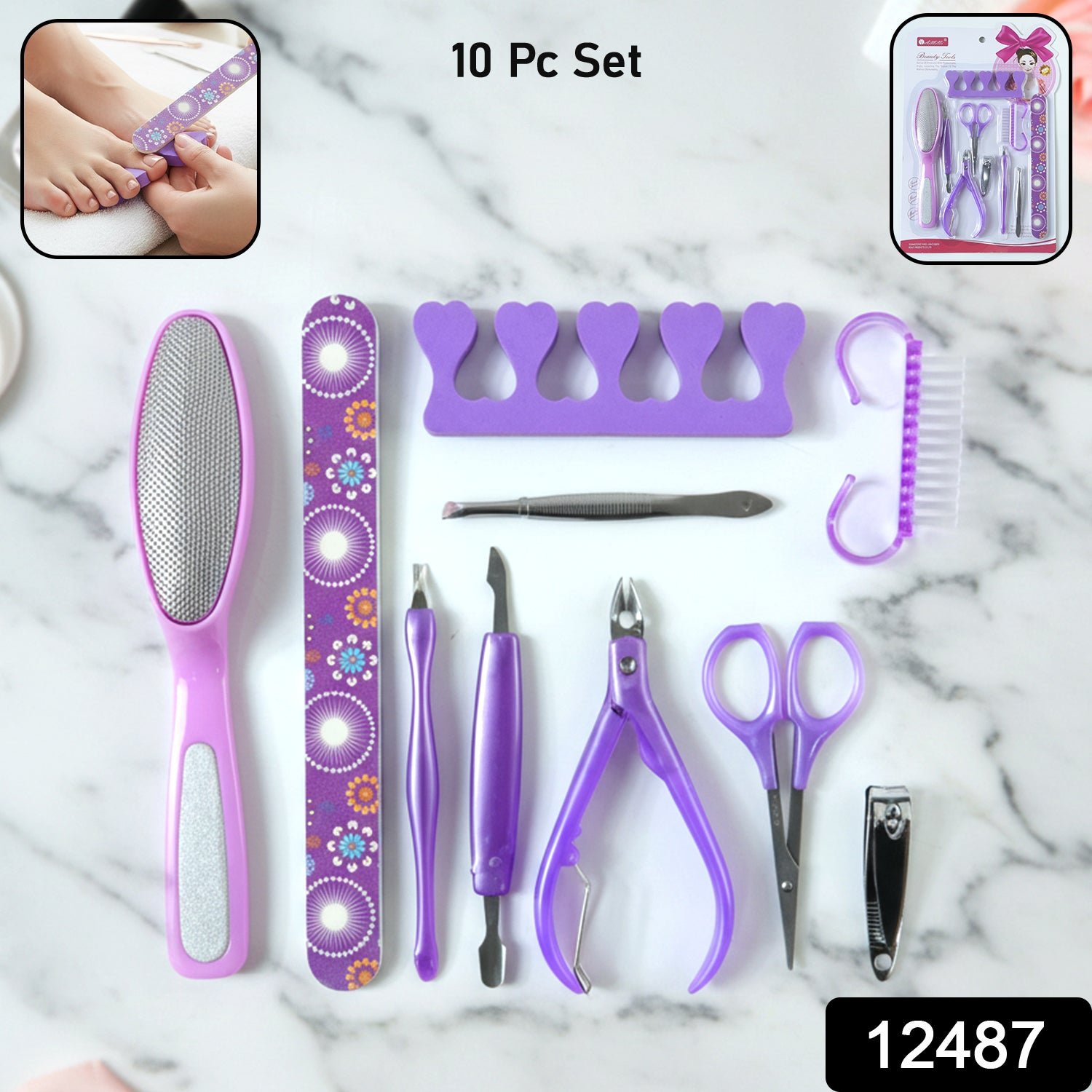Manicure & Pedicure Nail Care Tool Set – Complete 10-Piece Grooming Kit - Image 2