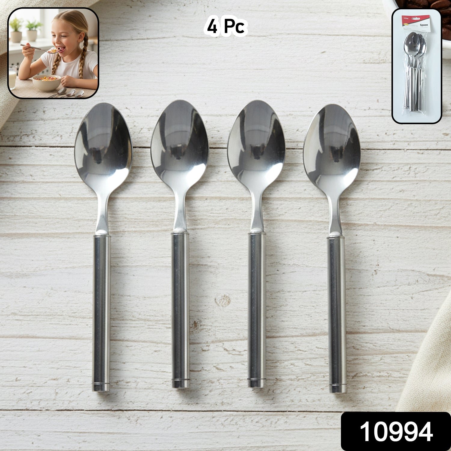 Stainless Steel Dinner Spoon Set – Durable, Elegant & Reusable - Image 2