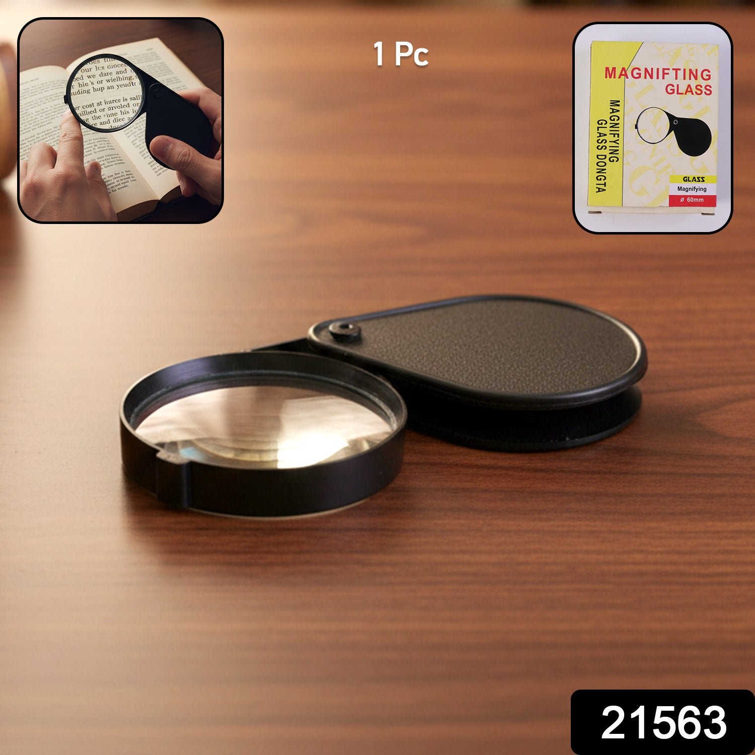 Portable Handheld Magnifying Glass – High Clarity with Folding Case - Image 2