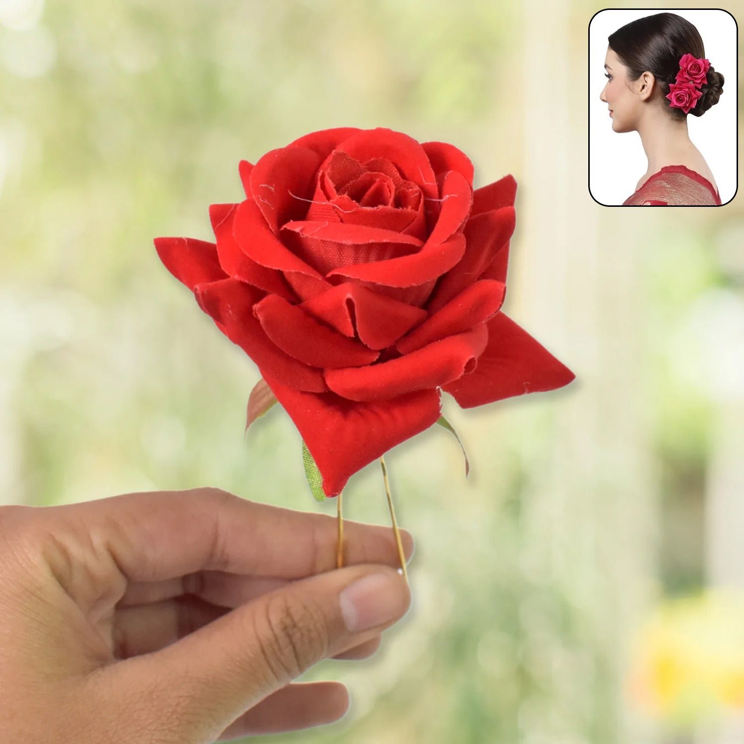 Beauty & Hair Styling Combo Set – Floral Accessories & Detangling Brush - Image 3