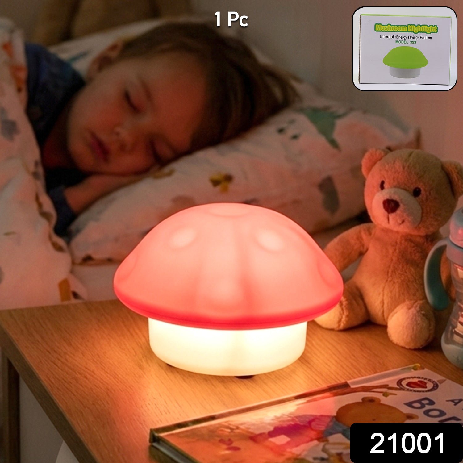 Mushroom Shaped LED Night Light – Soft Glow Energy Saving Lamp - Image 2