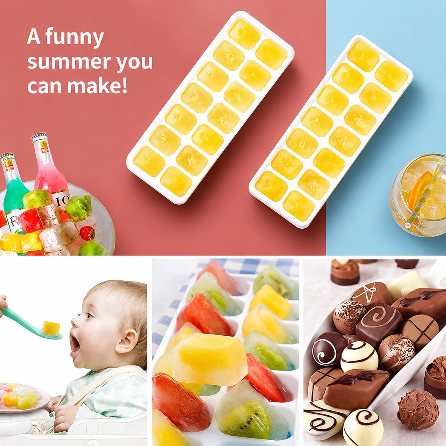 Ice Cube Tray with Spill-Proof Lid – Effortless Ice Making and Space Saving - Image 5