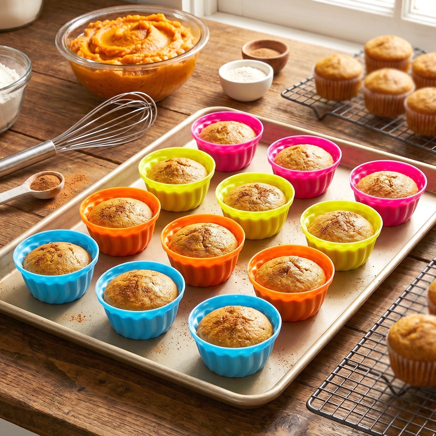 Reusable Silicone Cupcake Mould Set – Non-Stick & Heat-Resistant - Image 2