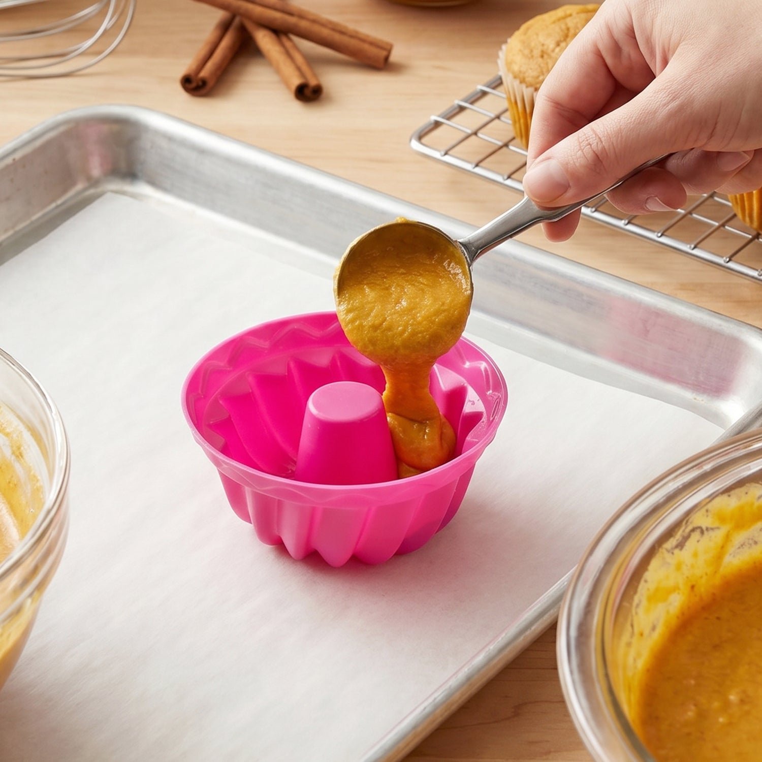 Reusable Silicone Cupcake Mould Set – Non-Stick & Heat-Resistant - Image 8