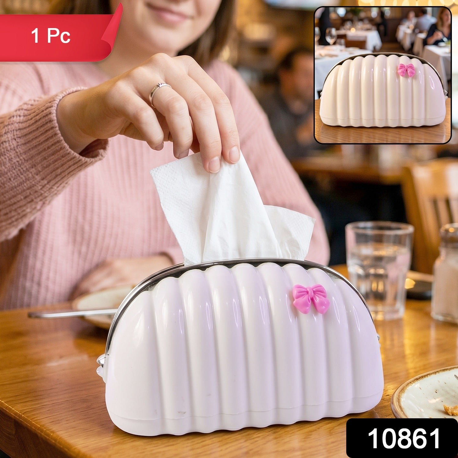 Shell Shape Tissue Dispenser – Elegant Decor for Home & Car - Image 2