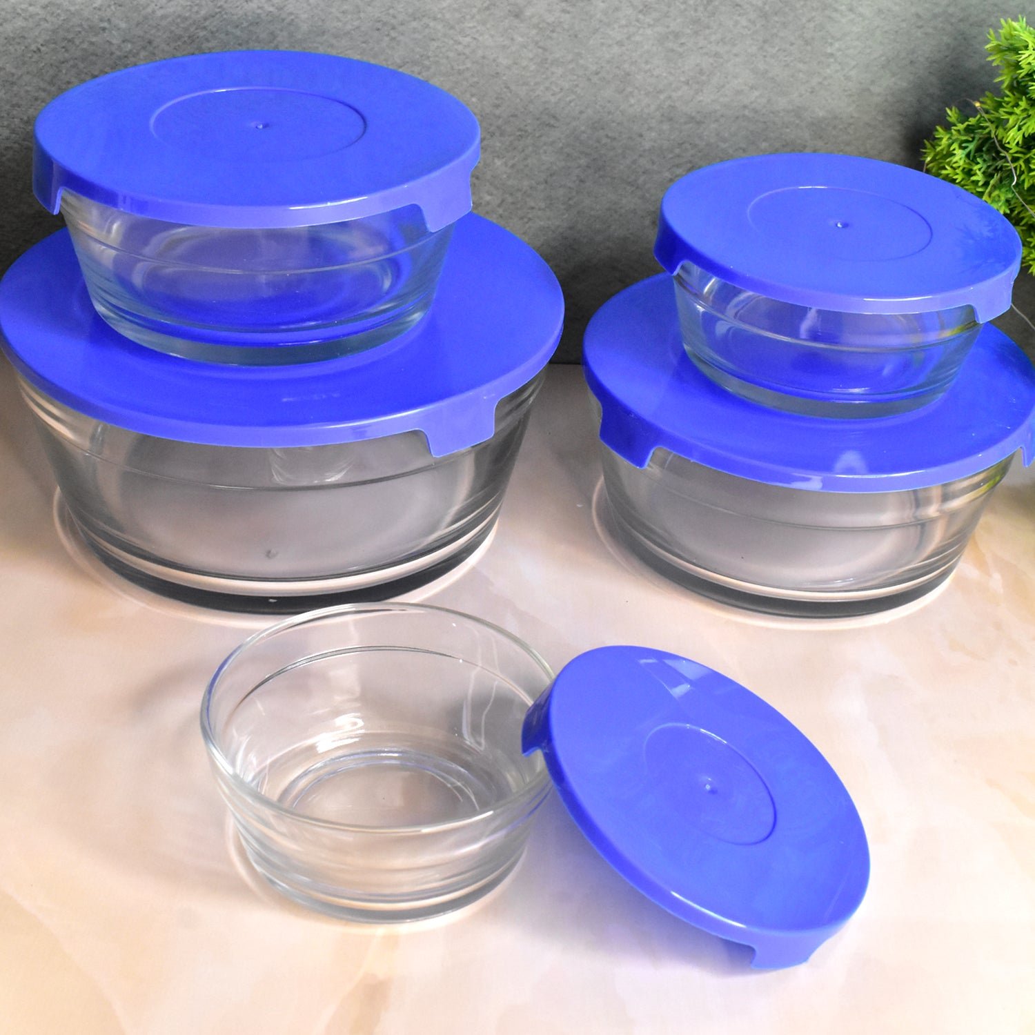 Glass Bowl Set – 5-Piece Modern Storage | Organivo - Image 4