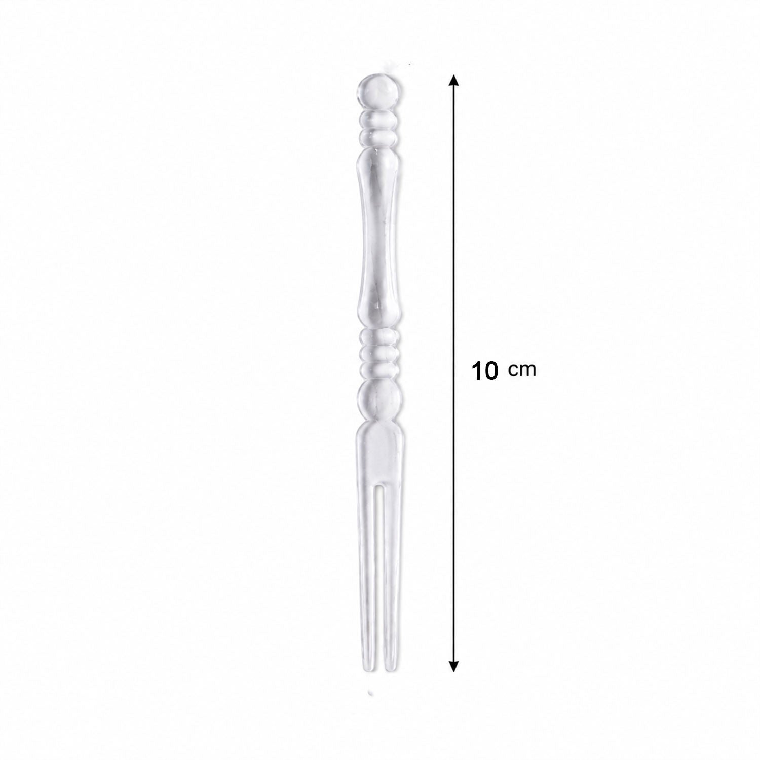 Mini Disposable Plastic Fruit Fork – Elegant Beaded Handle Design - Image 5