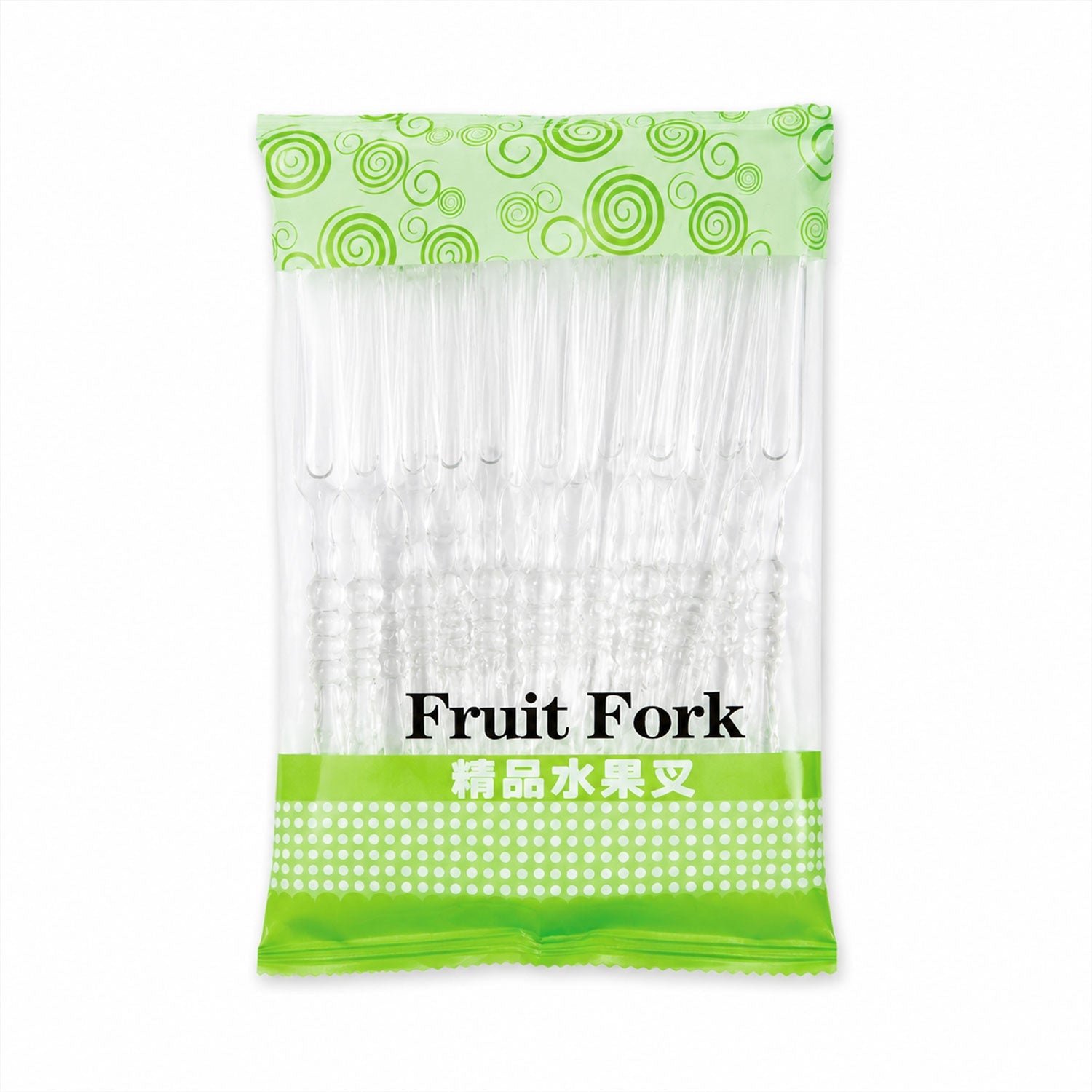 Mini Disposable Plastic Fruit Fork – Elegant Beaded Handle Design - Image 6