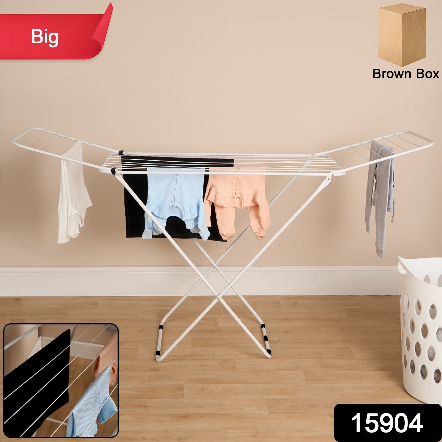 Foldable Butterfly Clothes Drying Stand – Wide Wings & Space Saving - Image 2