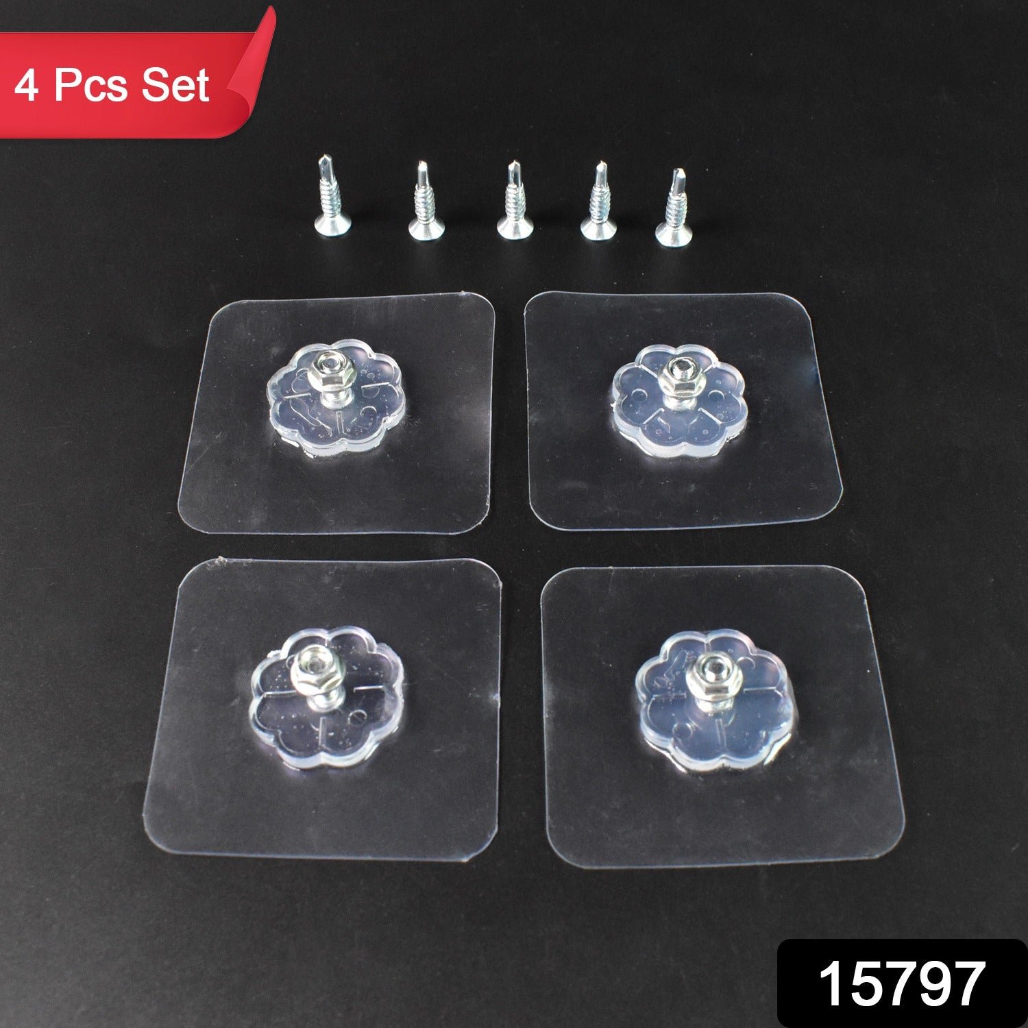 Self Adhesive Hooks - Drill-Free Heavy Duty 4 Pcs Set | GlimmerHome - Image 2