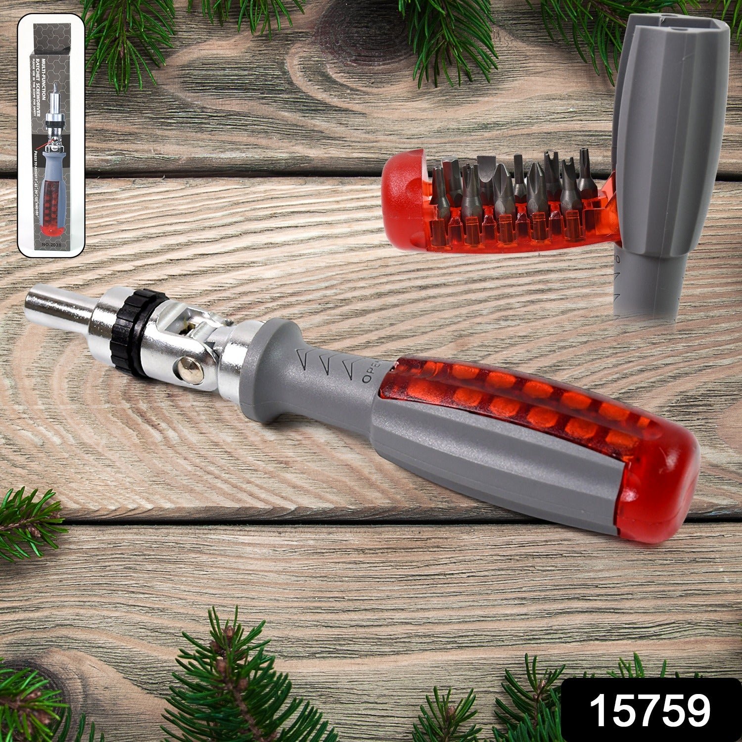 Ratchet Screwdriver Set - Adjustable Angle & 20 Bits | BoltForce - Image 2