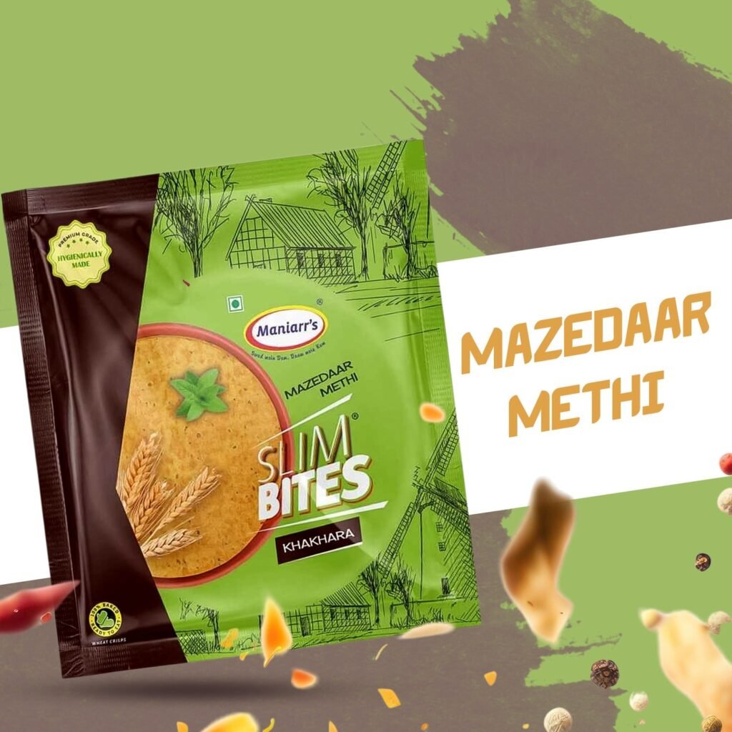 Methi Khakhra - Healthy Fenugreek Wheat Crisps 195g | Maniarr's