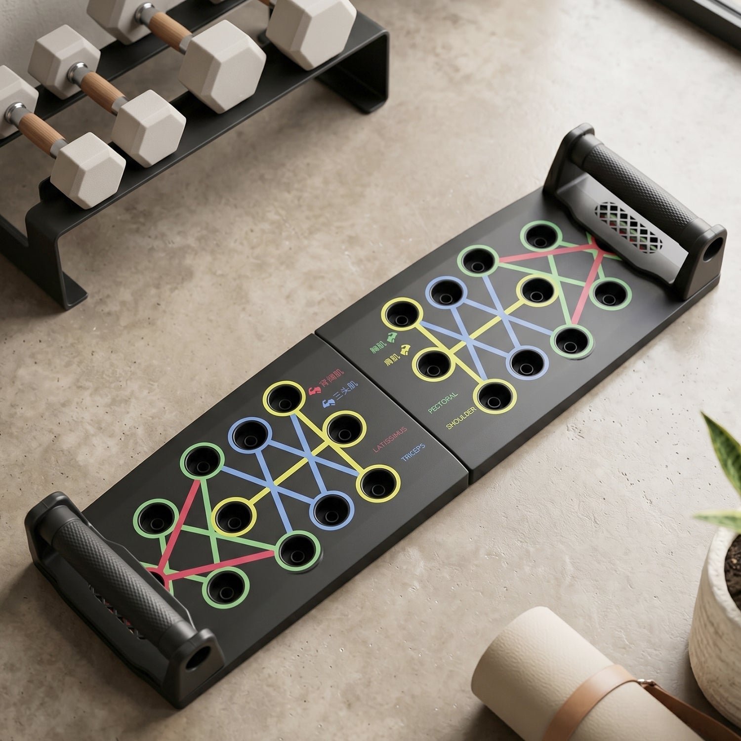 Multifunction Foldable Push Up Board – Space-Saving Upper Body Trainer - Image 3