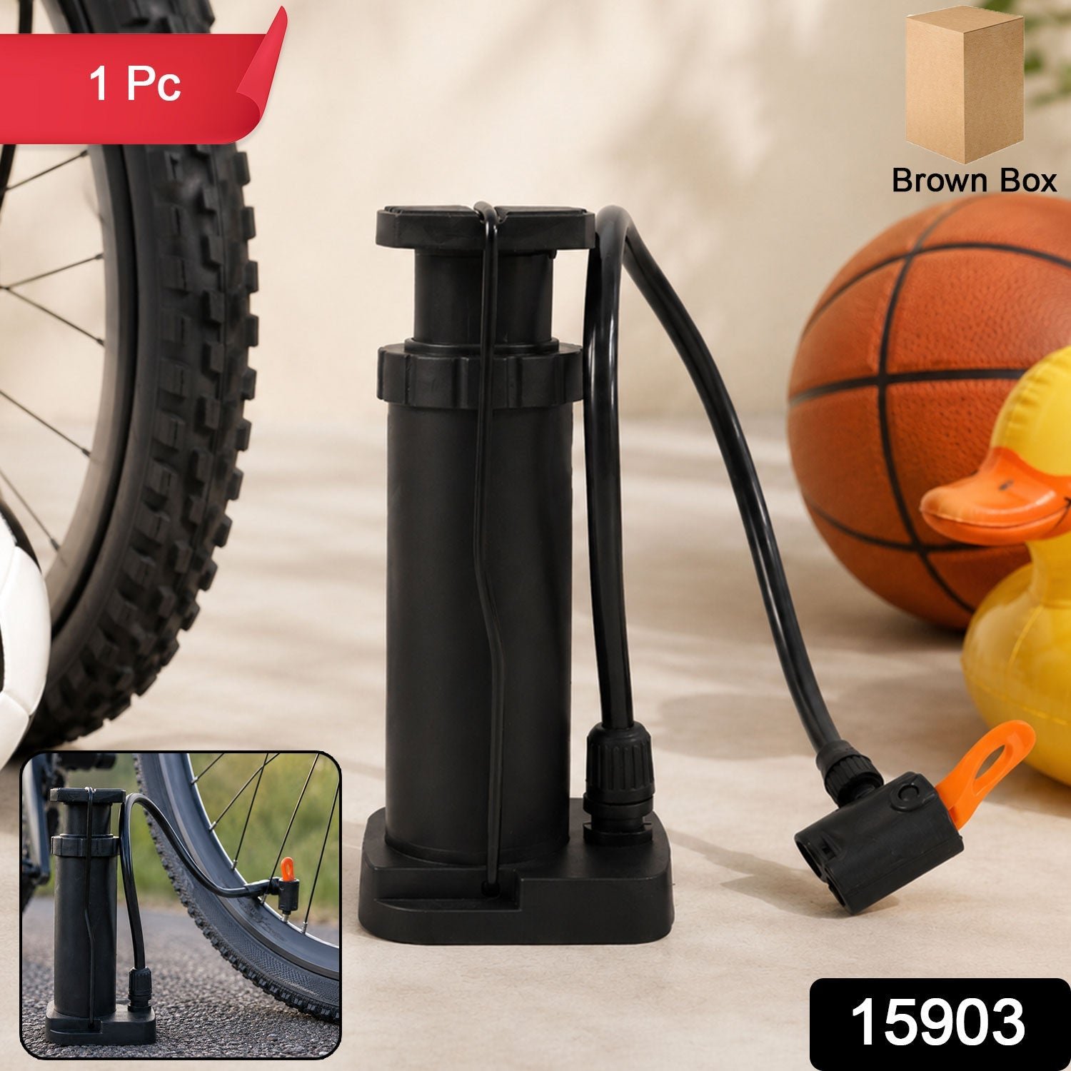 Mini Foot Pedal Air Pump – Portable High-Pressure Inflator for Bikes & Balls - Image 3