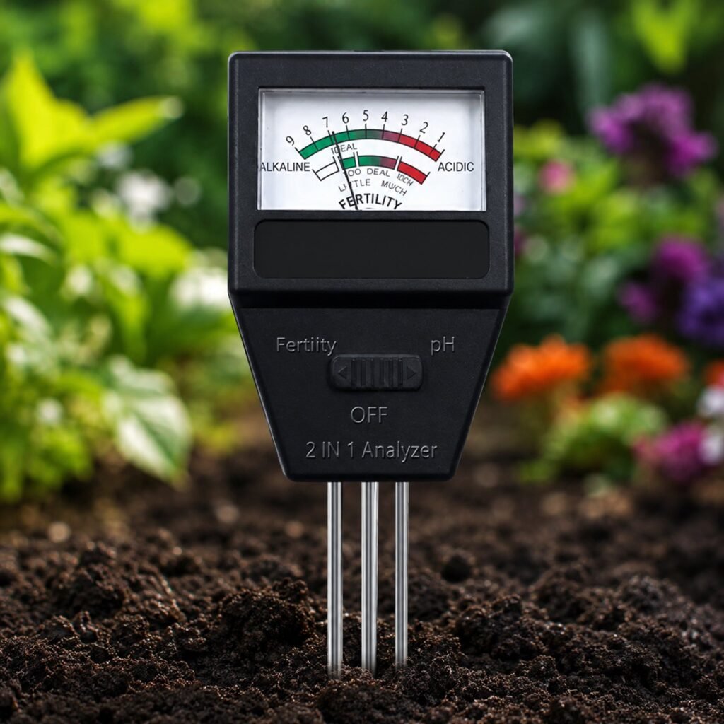 2 in 1 Soil Meter – Accurate pH & Fertility Testing for Gardens
