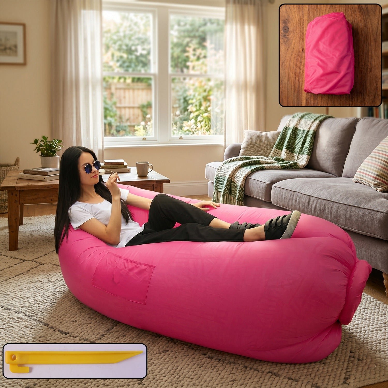 Inflatable Lounger – Portable, Lightweight for Outdoor & Indoor Relaxing
