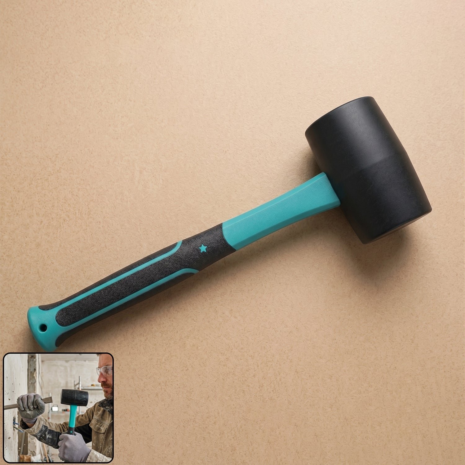 Heavy Duty Sledge Hammer Rubber Mallet for Construction Tasks - Image 2