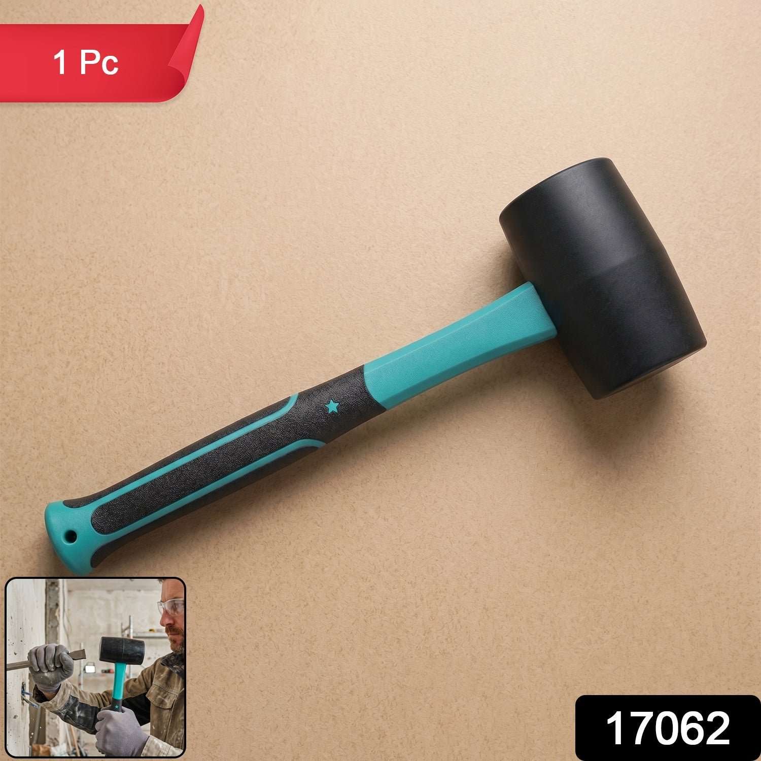 Heavy Duty Sledge Hammer Rubber Mallet for Construction Tasks - Image 3