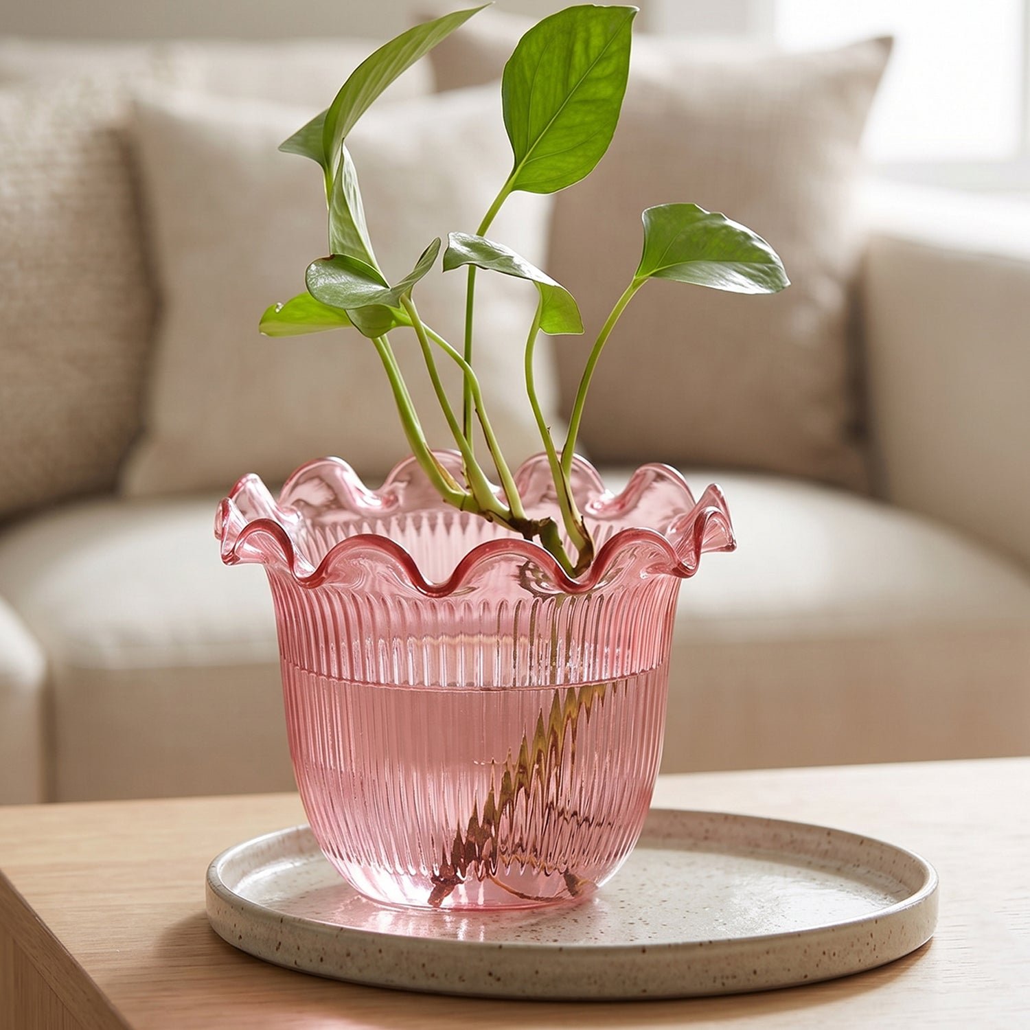 Decorative Ruffled Flower Pot Planter Vase – Versatile Home Decor - Image 3