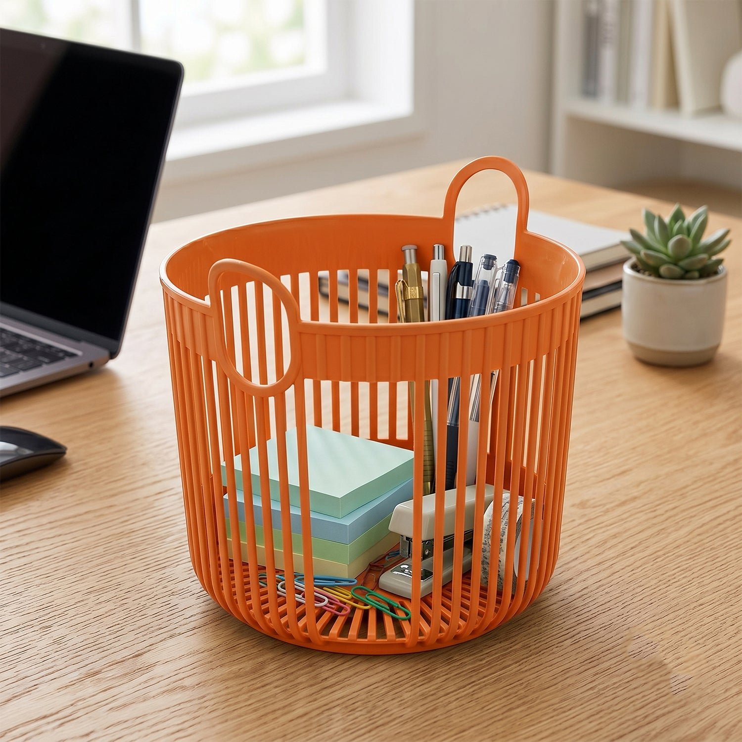 Plastic Round Storage Basket – Durable and Portable Organizer - Image 3