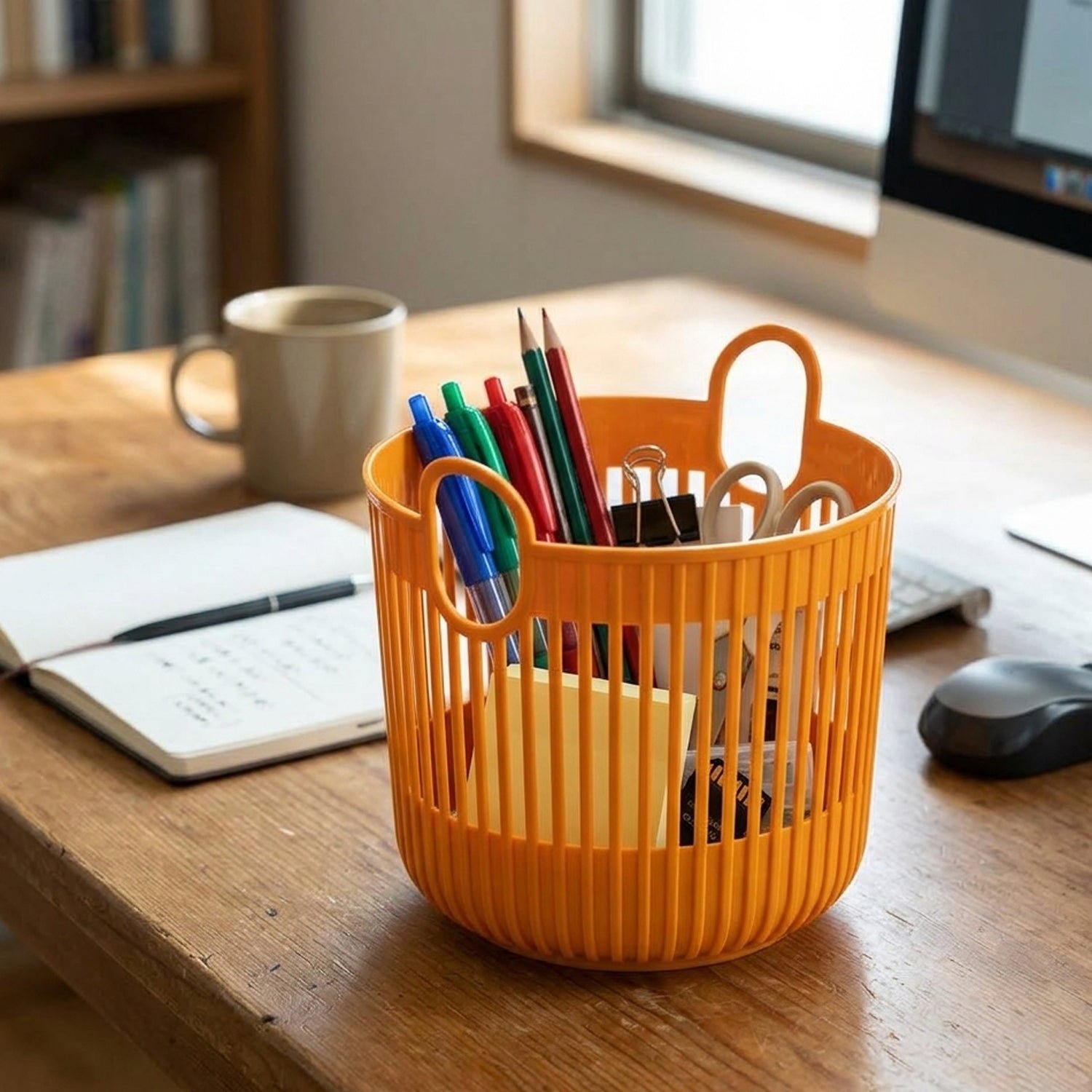 Plastic Round Storage Basket – Durable and Portable Organizer - Image 4