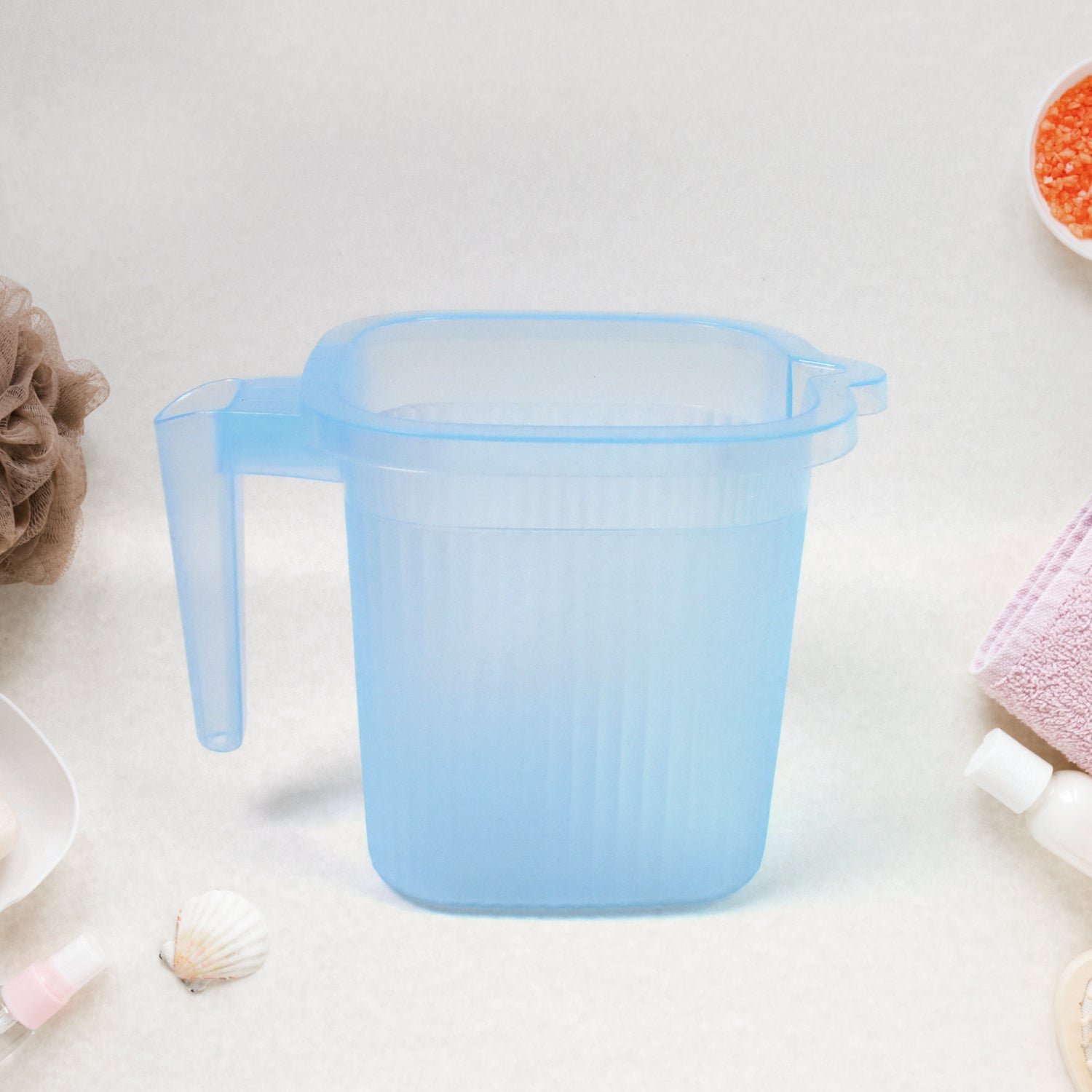 Plastic Bathroom Mugs - Transparent 1000 ML (Set of 4) | Bathora - Image 5
