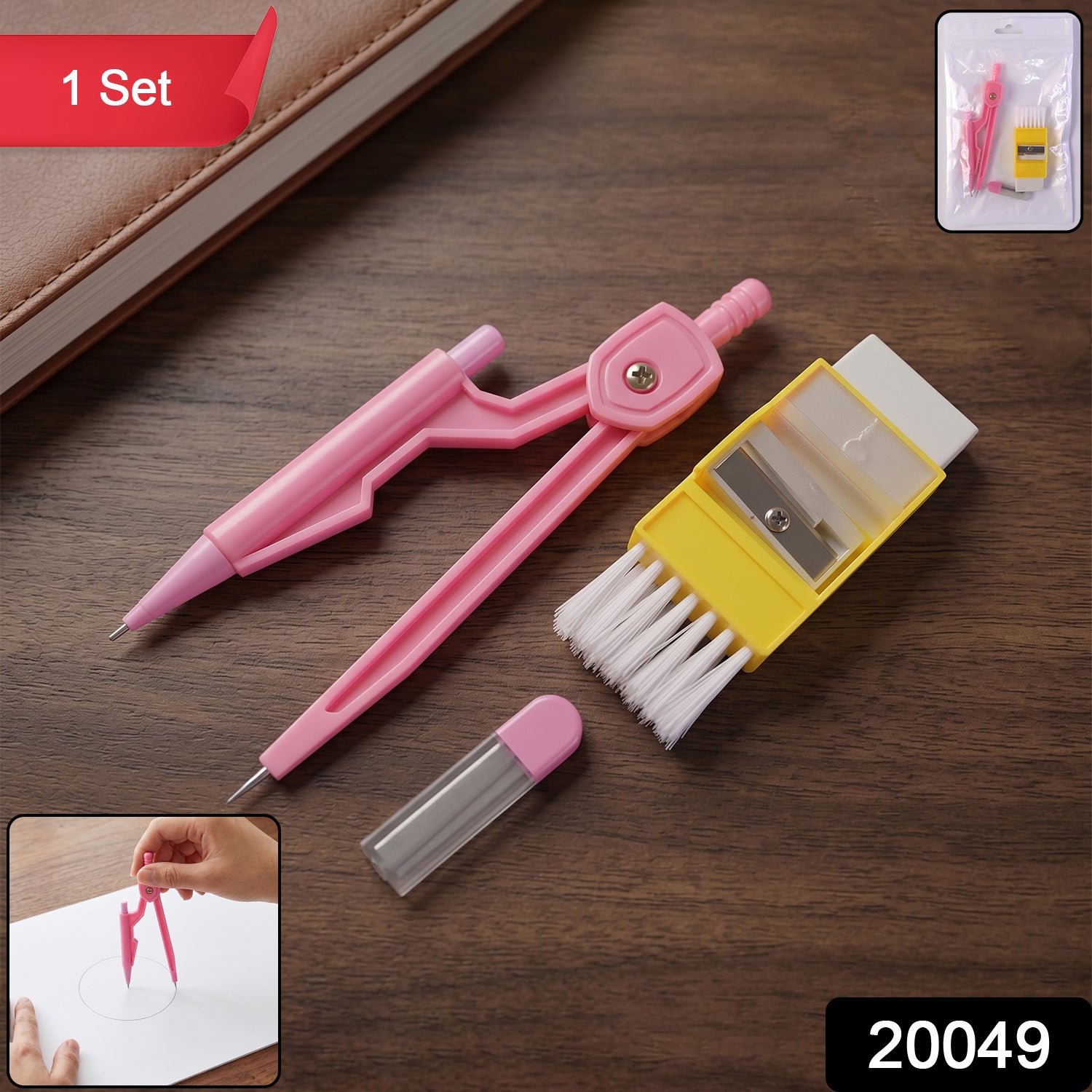 Kids Mini Stationery Set – Complete Geometry Tools for School - Image 2
