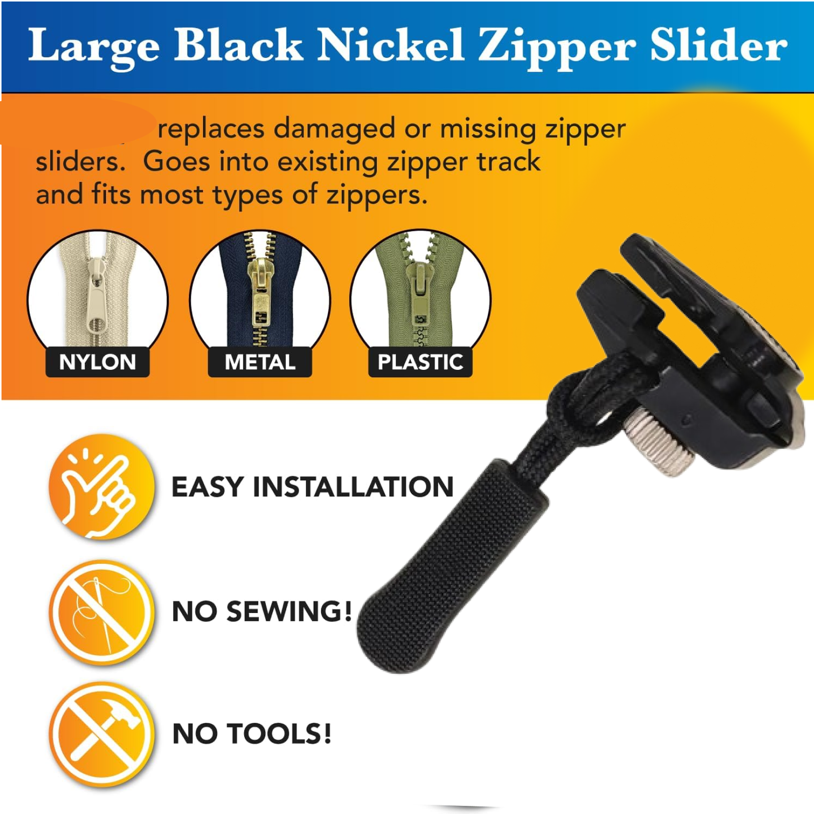 Detachable Zipper Slider - Universal Repair Kit | BoltForce - Image 3