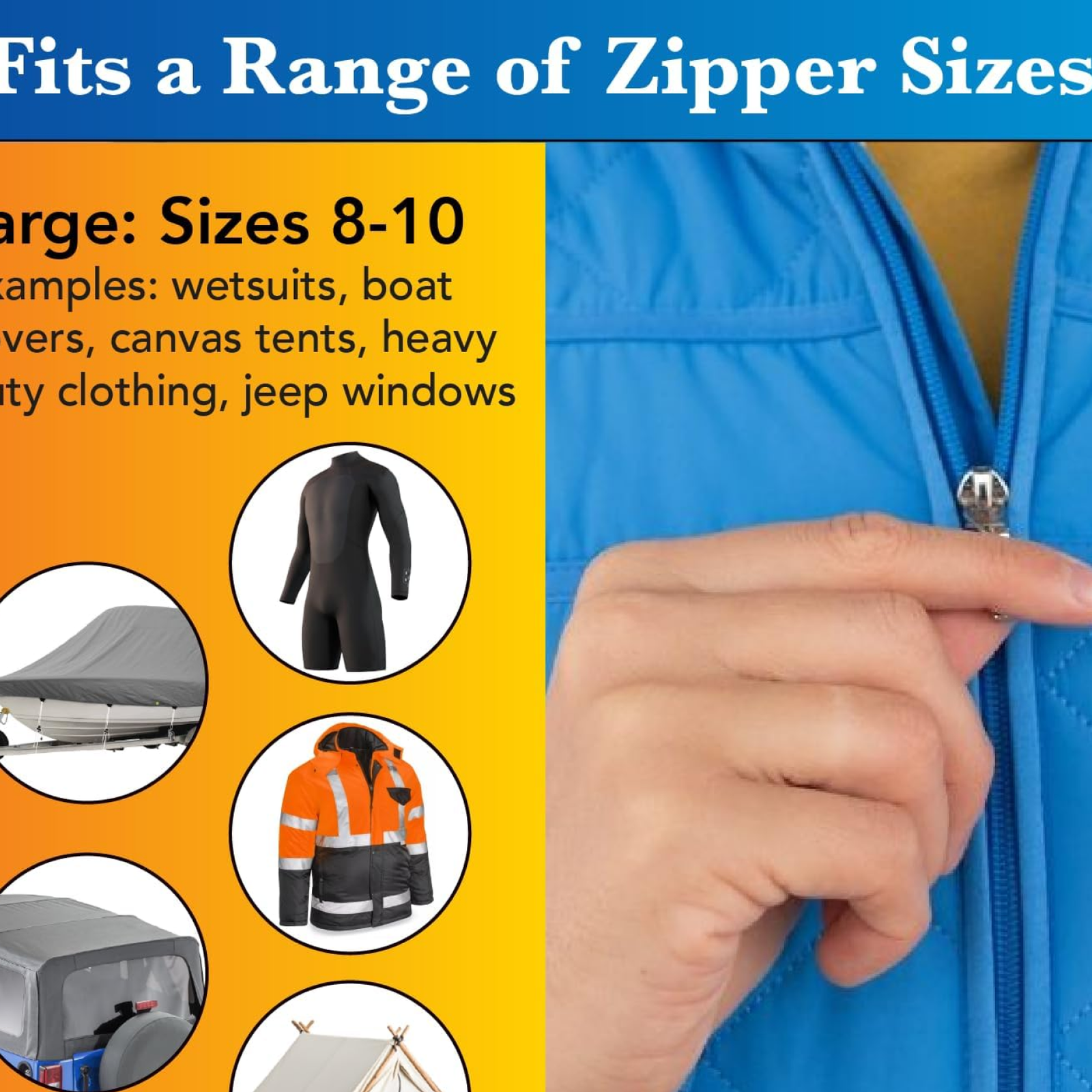 Detachable Zipper Slider - Universal Repair Kit | BoltForce - Image 4