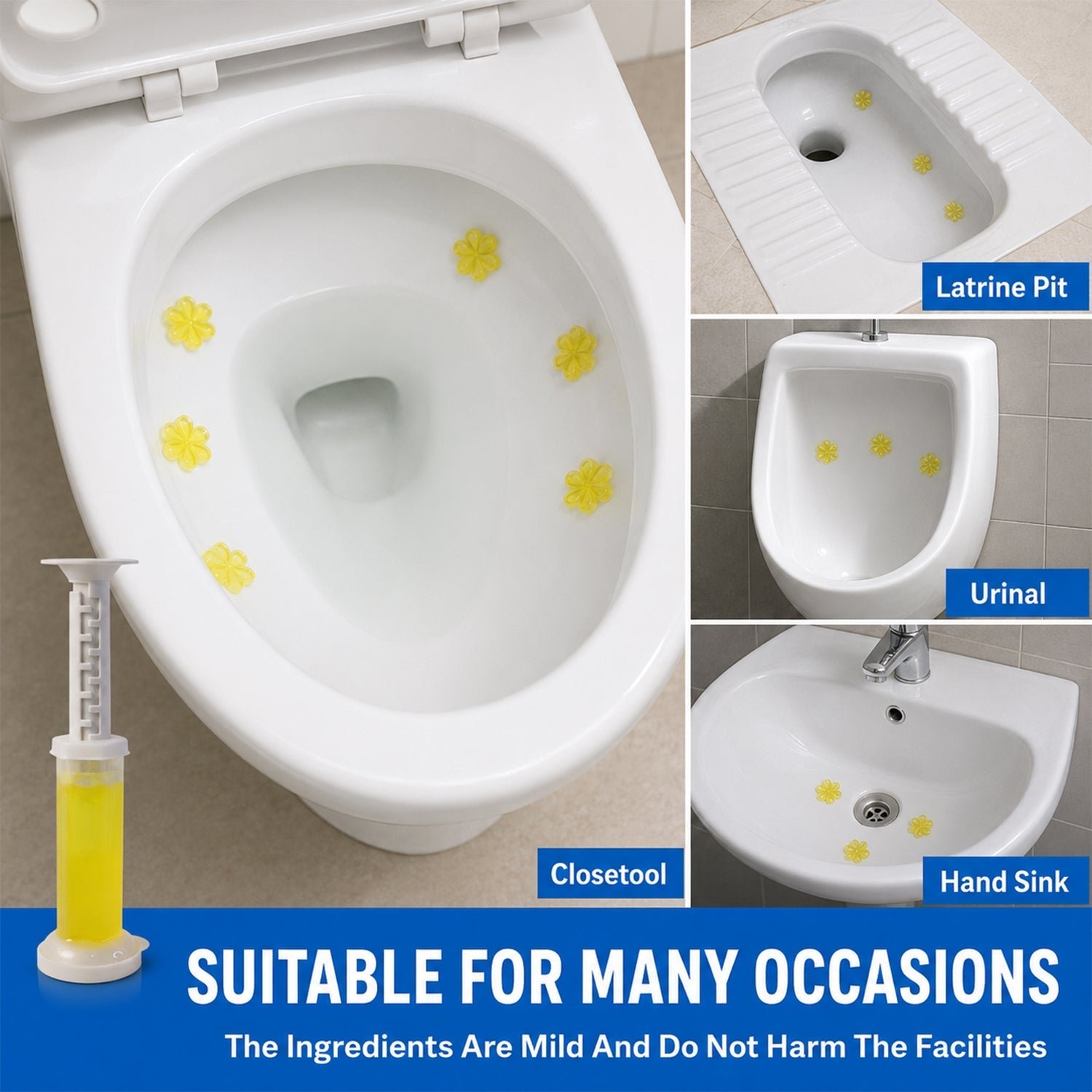 Flower-Shaped Toilet Gel Cleaner with Box – Effective stain removal - Image 4